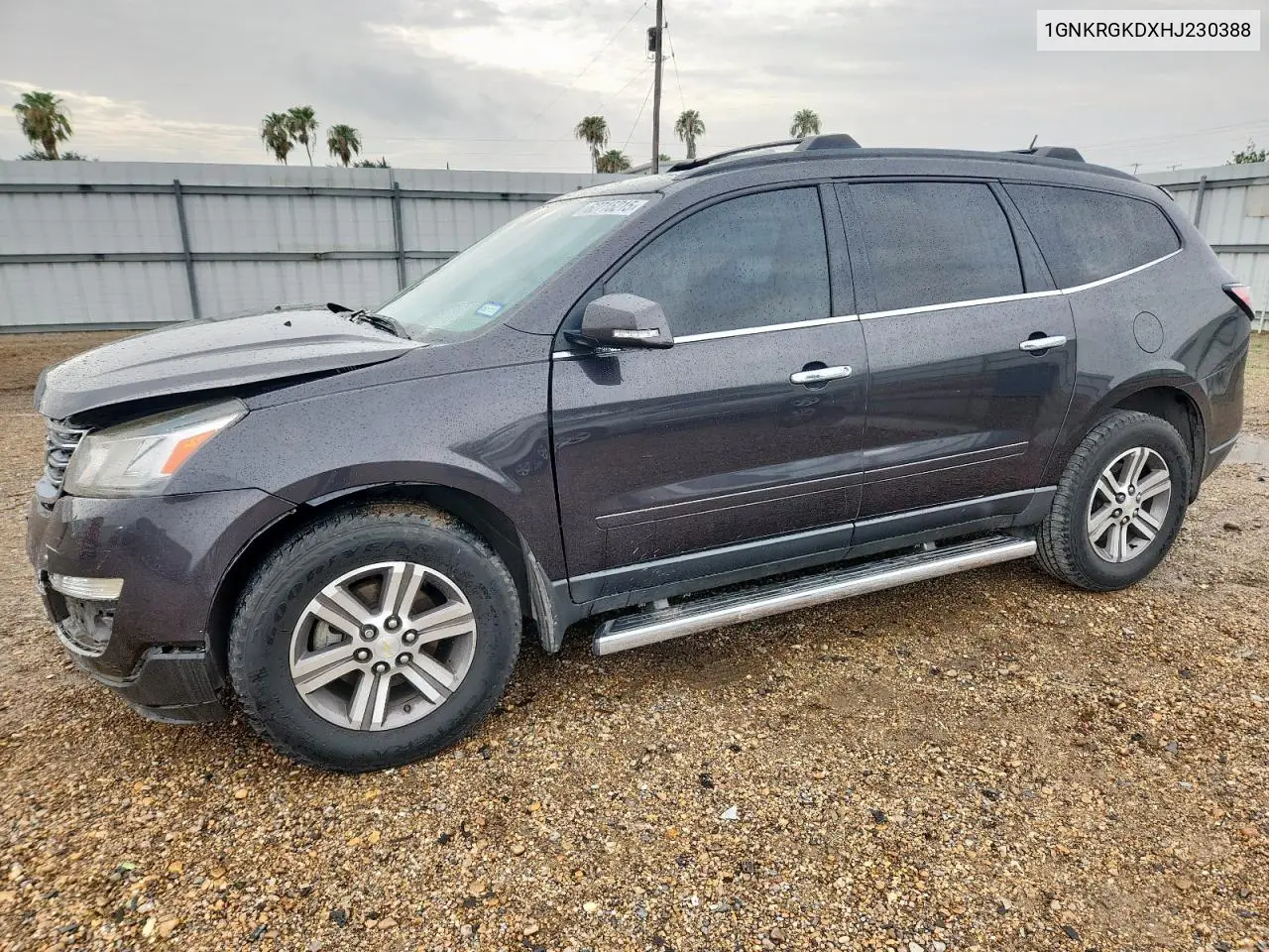 2017 Chevrolet Traverse Lt VIN: 1GNKRGKDXHJ230388 Lot: 62715215