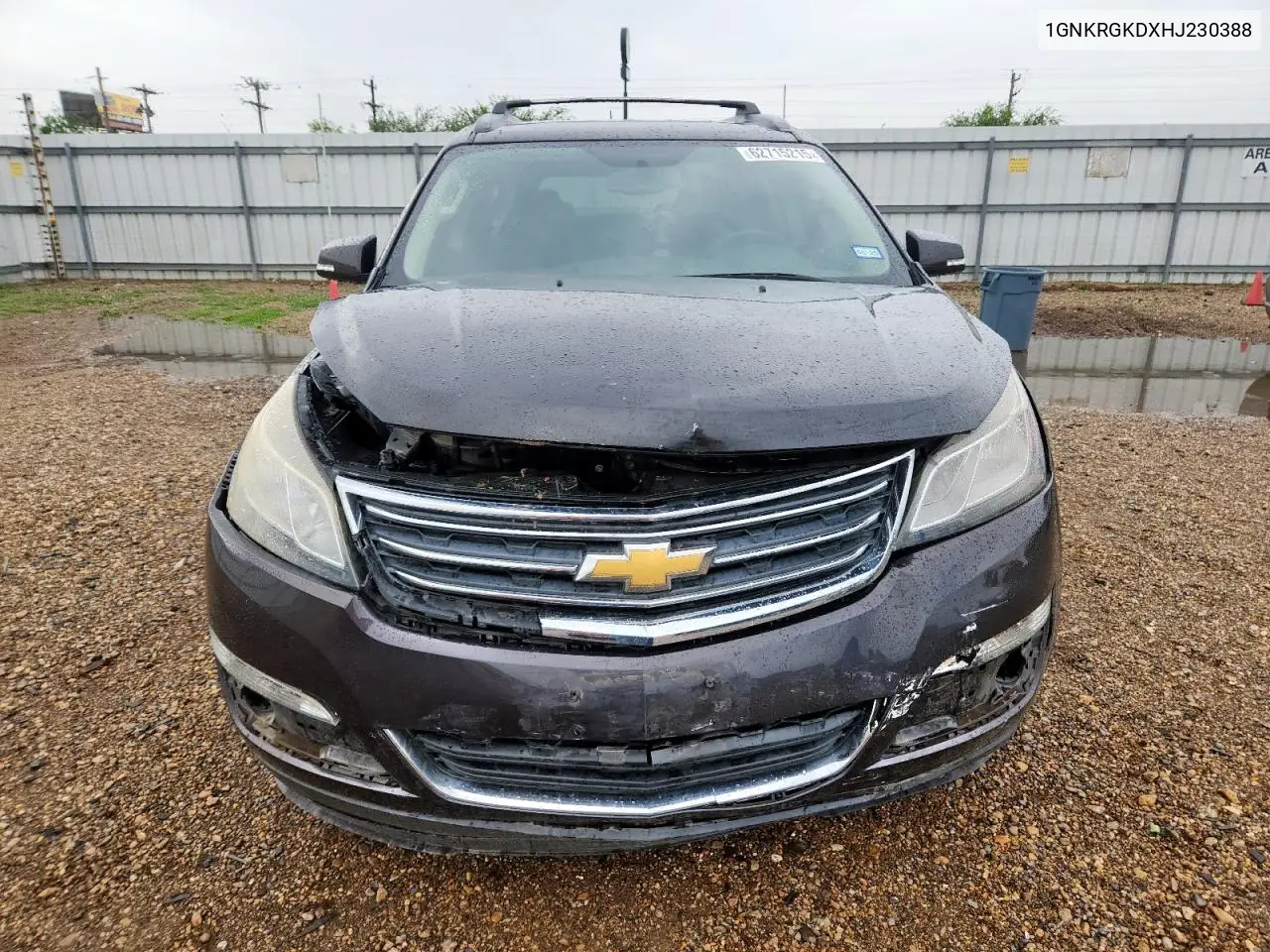 2017 Chevrolet Traverse Lt VIN: 1GNKRGKDXHJ230388 Lot: 62715215