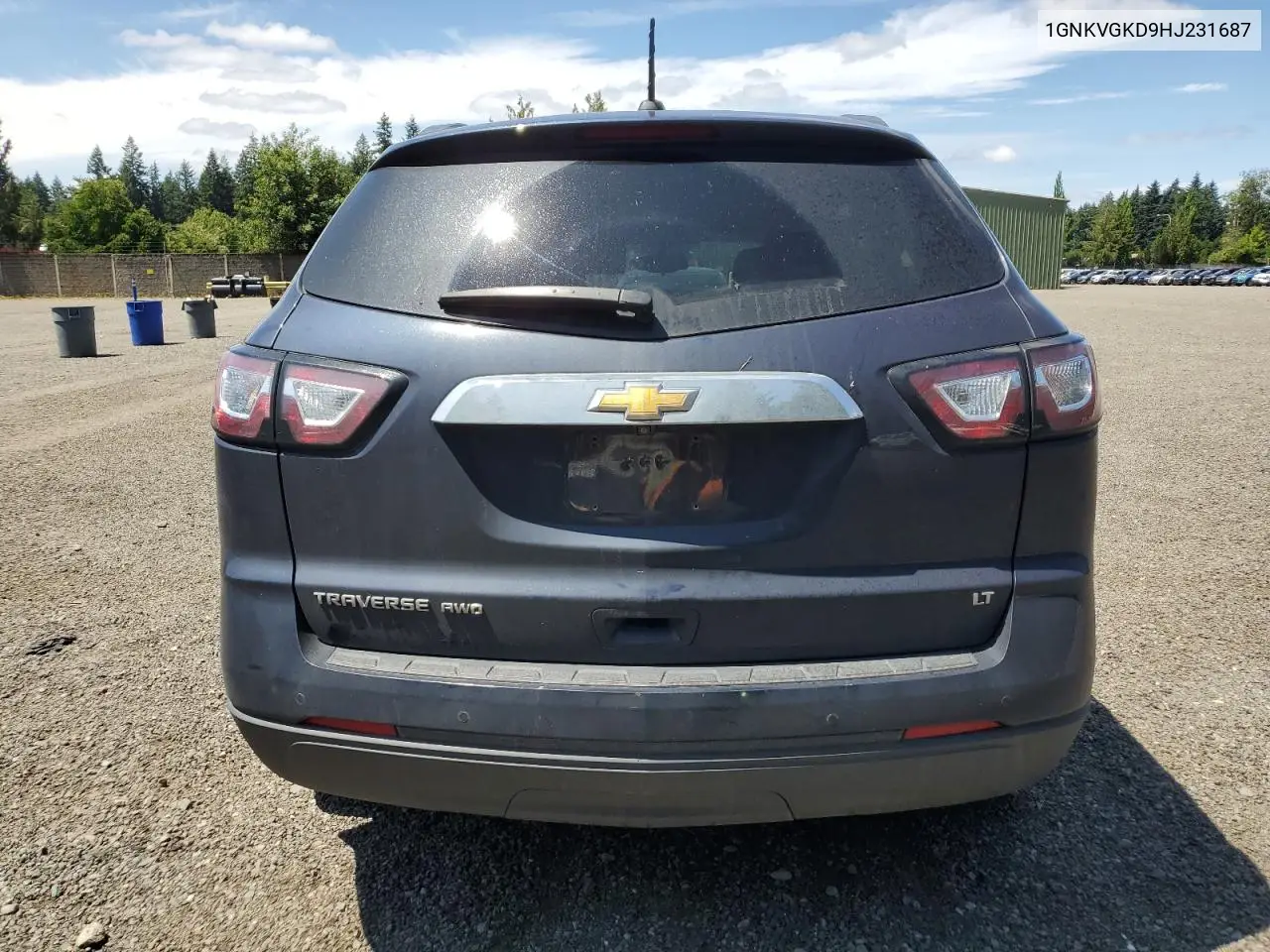 2017 Chevrolet Traverse Lt VIN: 1GNKVGKD9HJ231687 Lot: 63035075