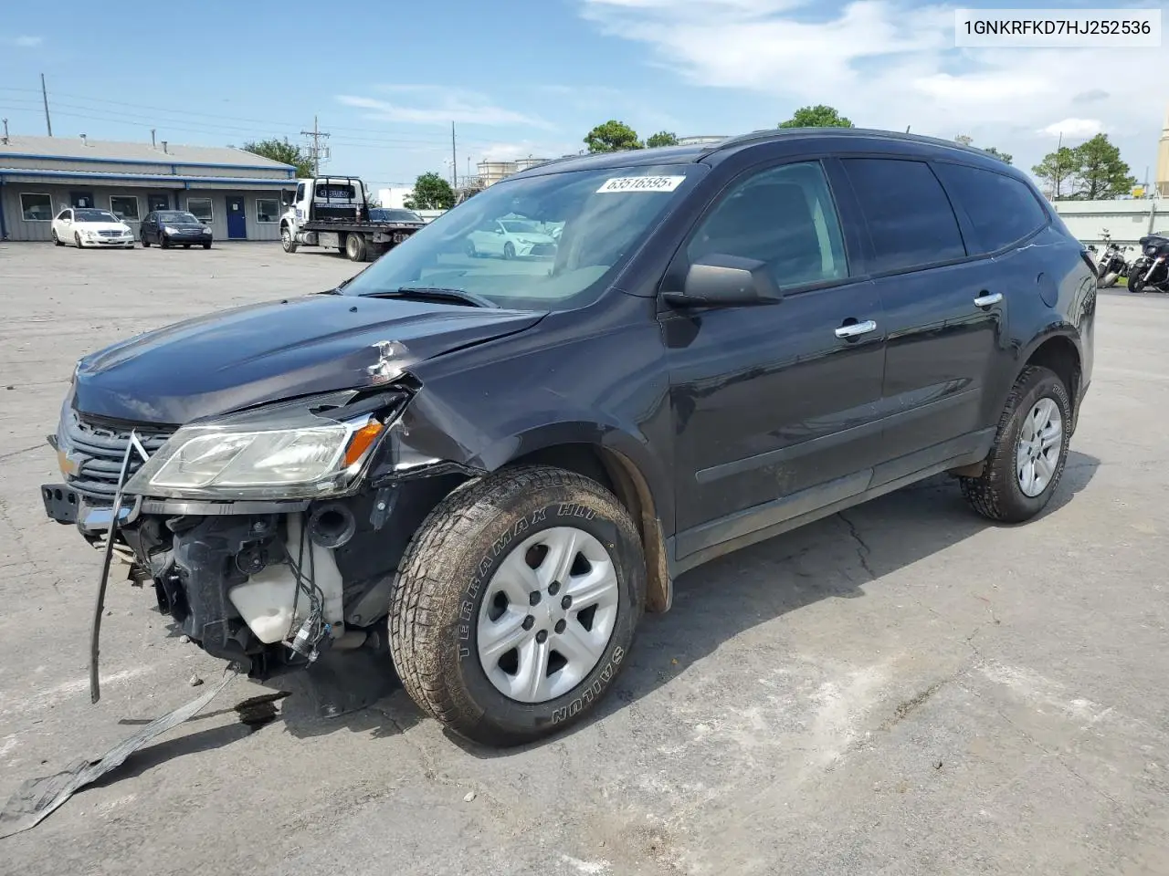 2017 Chevrolet Traverse Ls VIN: 1GNKRFKD7HJ252536 Lot: 63516595