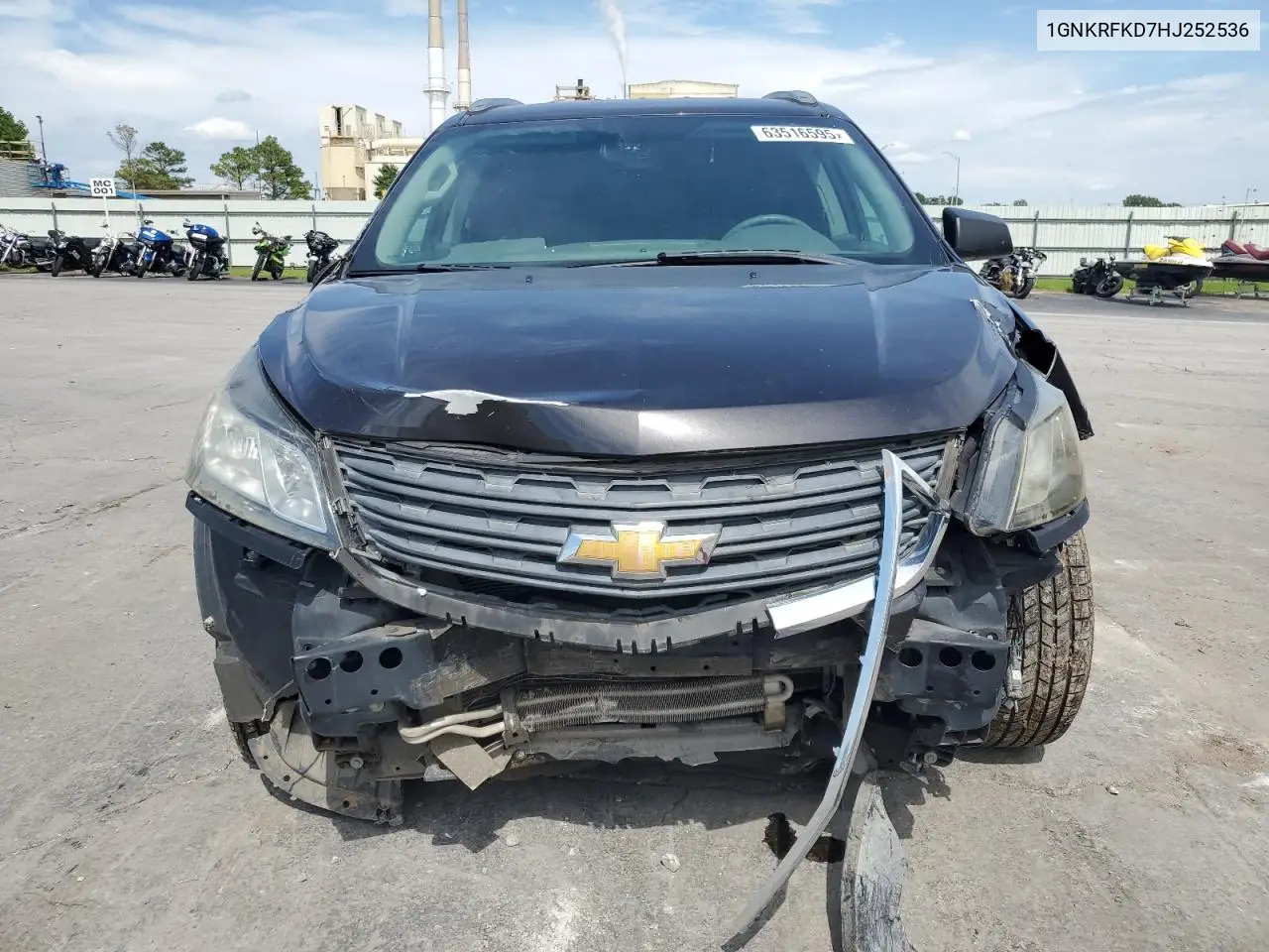 2017 Chevrolet Traverse Ls VIN: 1GNKRFKD7HJ252536 Lot: 63516595