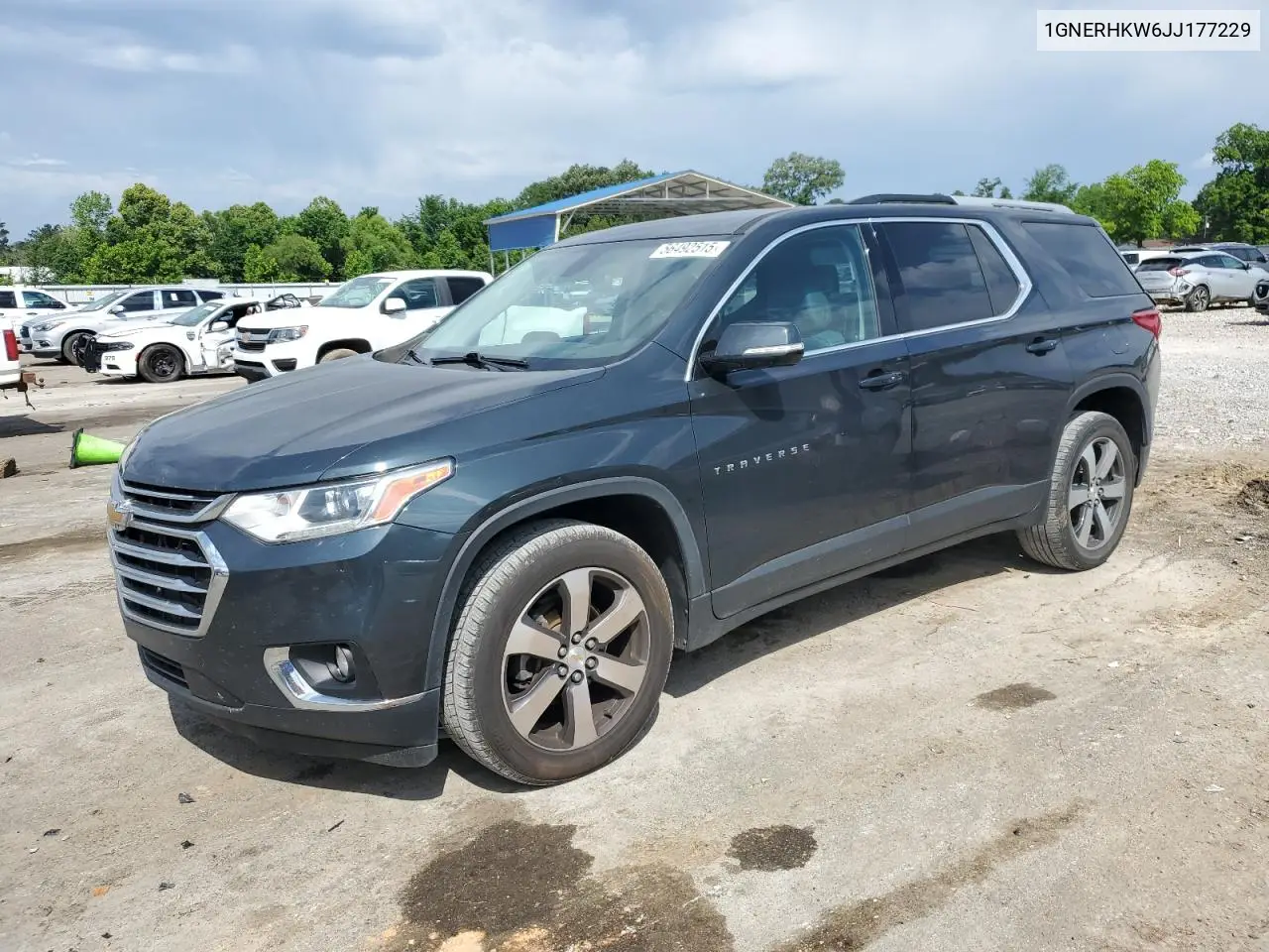 2018 Chevrolet Traverse Lt VIN: 1GNERHKW6JJ177229 Lot: 56492515