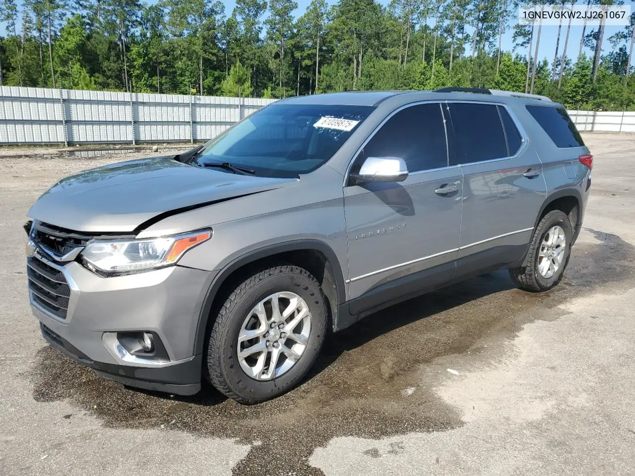 2018 Chevrolet Traverse Lt VIN: 1GNEVGKW2JJ261067 Lot: 61039875