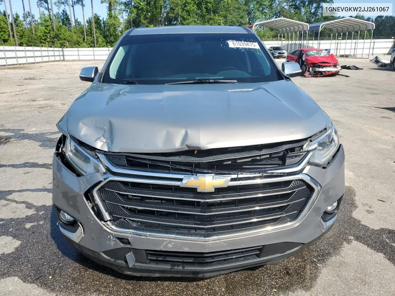 2018 Chevrolet Traverse Lt VIN: 1GNEVGKW2JJ261067 Lot: 61039875