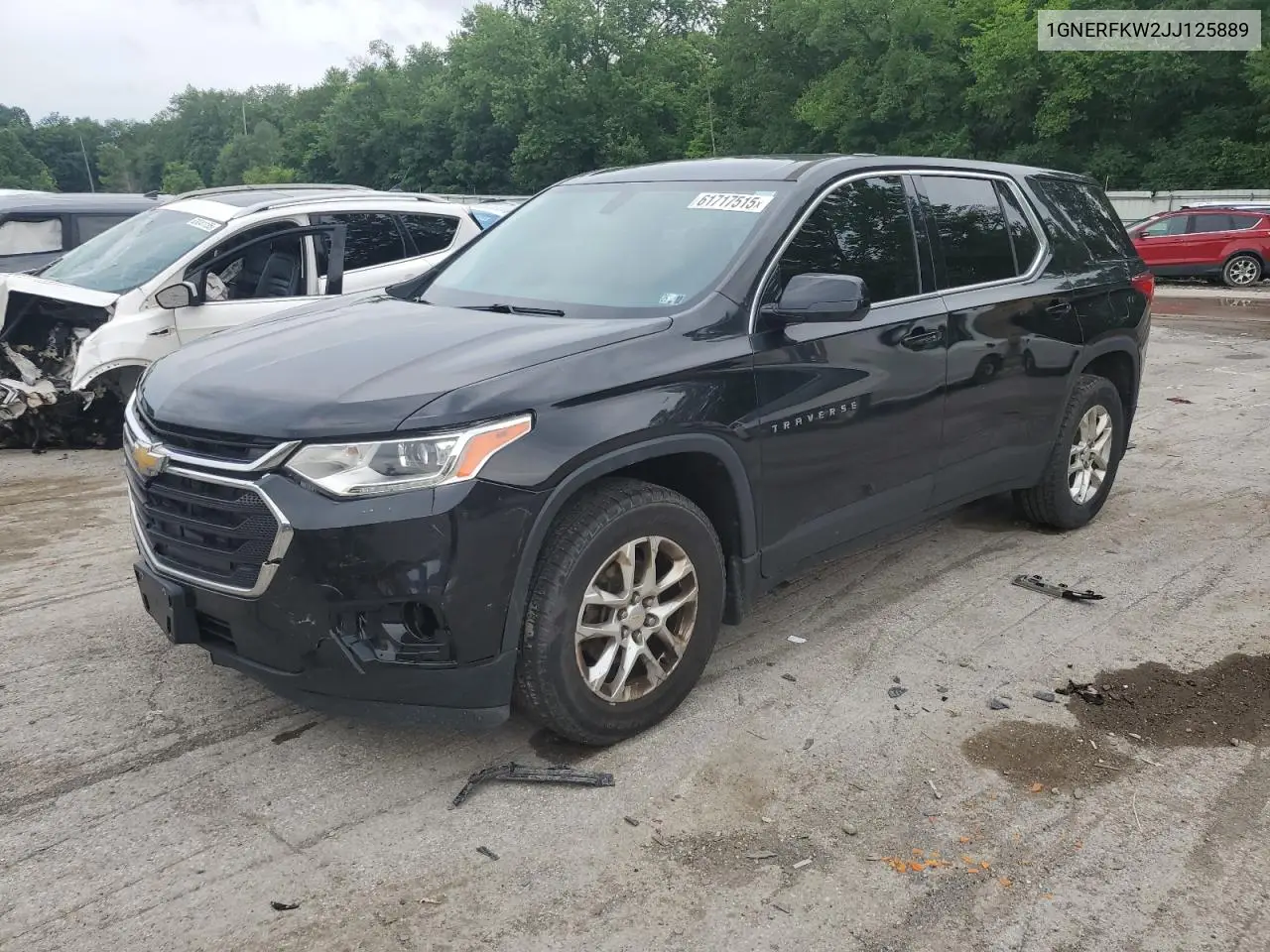 2018 Chevrolet Traverse Ls VIN: 1GNERFKW2JJ125889 Lot: 61717515