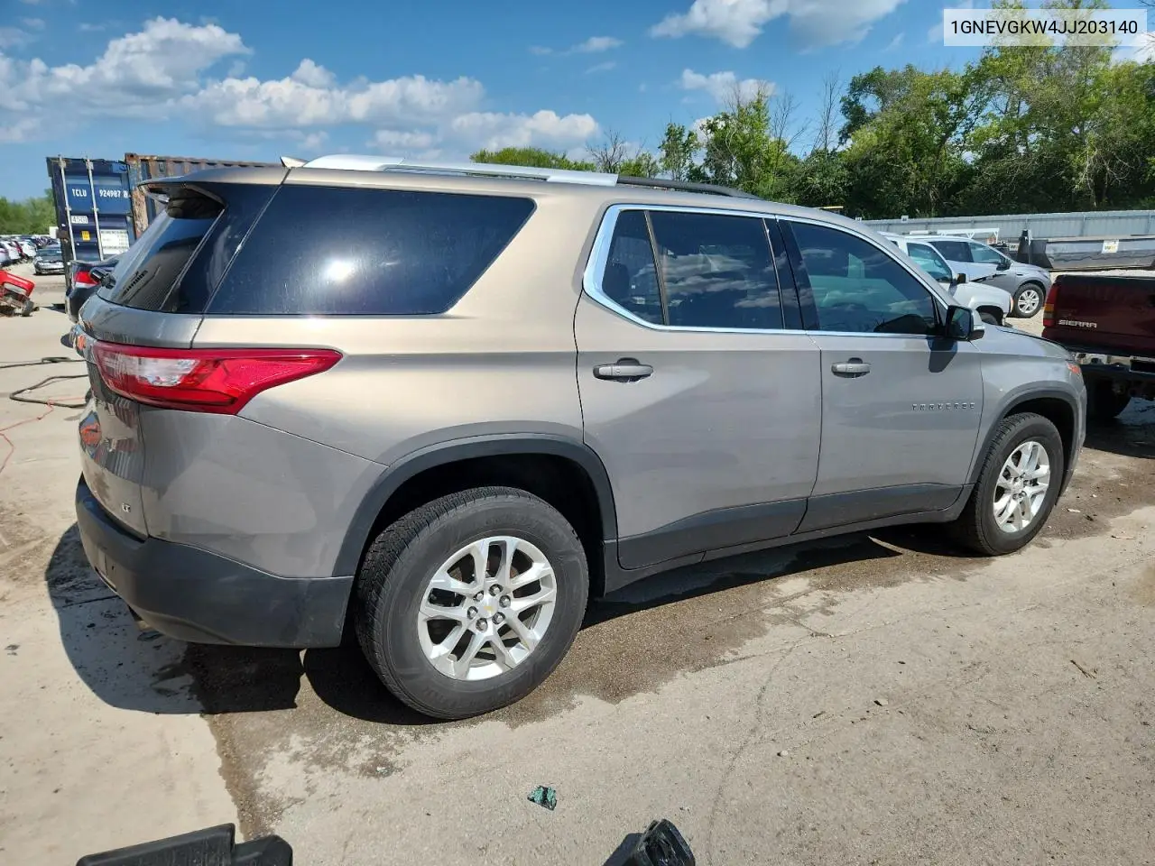 2018 Chevrolet Traverse Lt VIN: 1GNEVGKW4JJ203140 Lot: 62662795