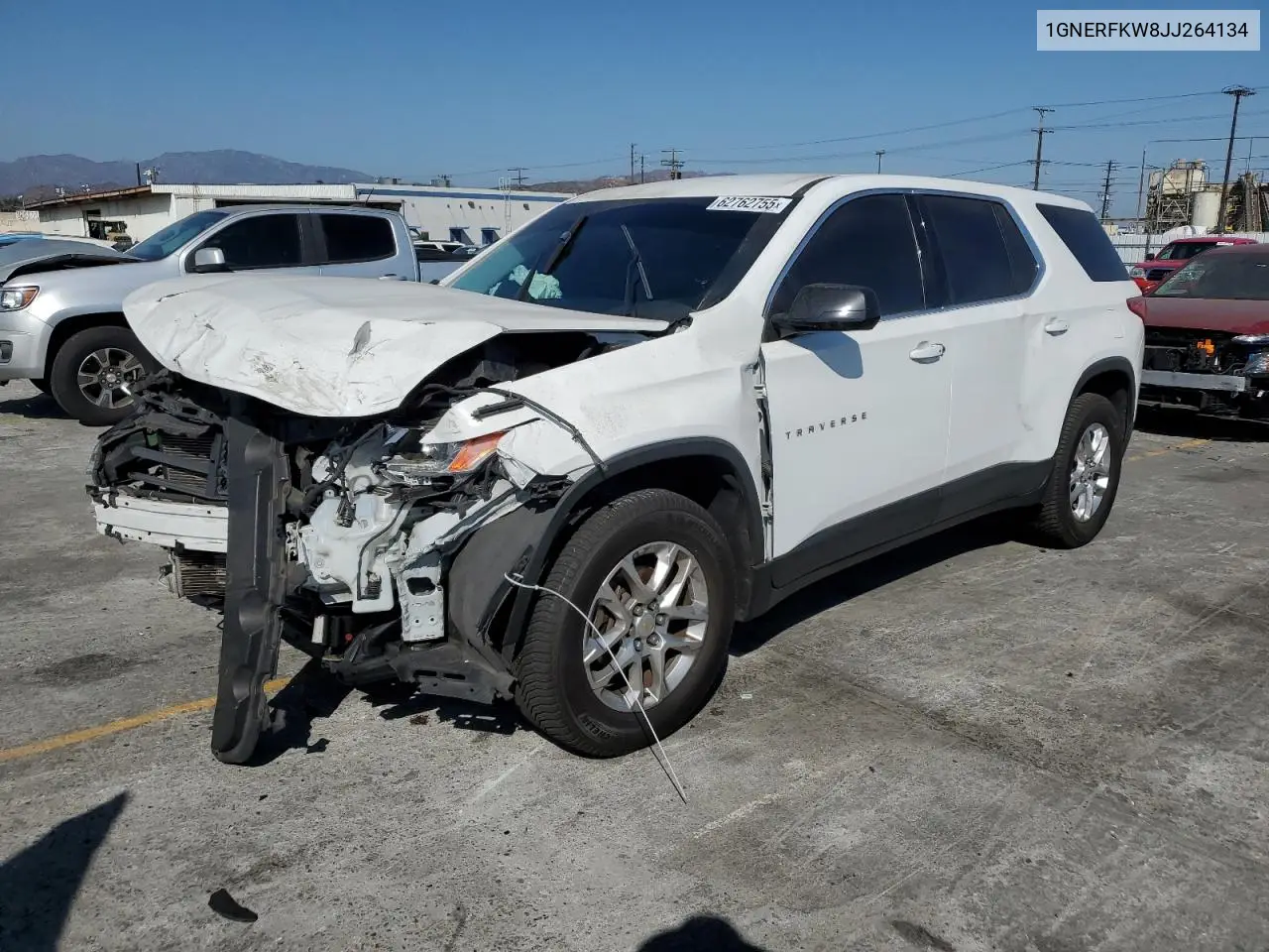 2018 Chevrolet Traverse Ls VIN: 1GNERFKW8JJ264134 Lot: 62762755