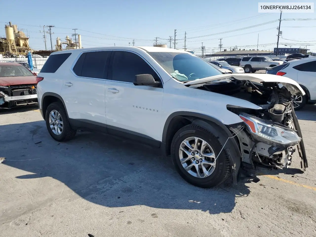 2018 Chevrolet Traverse Ls VIN: 1GNERFKW8JJ264134 Lot: 62762755