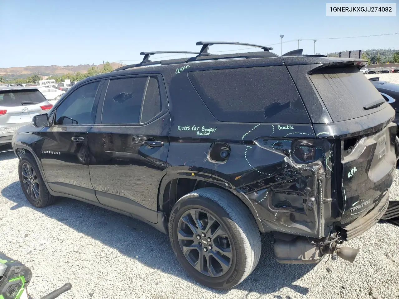 2018 Chevrolet Traverse Rs VIN: 1GNERJKX5JJ274082 Lot: 62962675