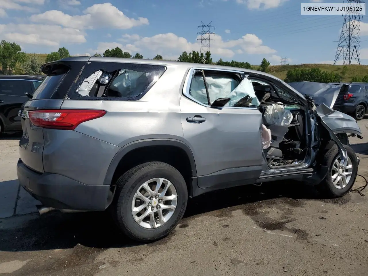 2018 Chevrolet Traverse Ls VIN: 1GNEVFKW1JJ196125 Lot: 63110215