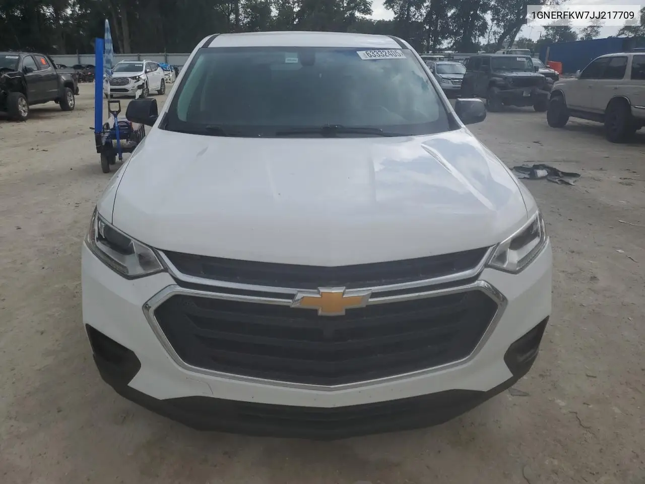 2018 Chevrolet Traverse Ls VIN: 1GNERFKW7JJ217709 Lot: 63332405