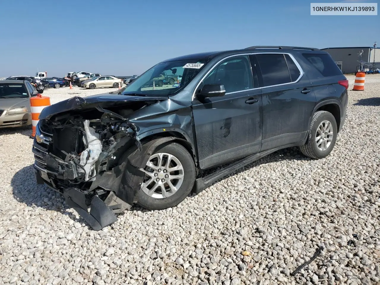 2019 Chevrolet Traverse Lt VIN: 1GNERHKW1KJ139893 Lot: 45755665