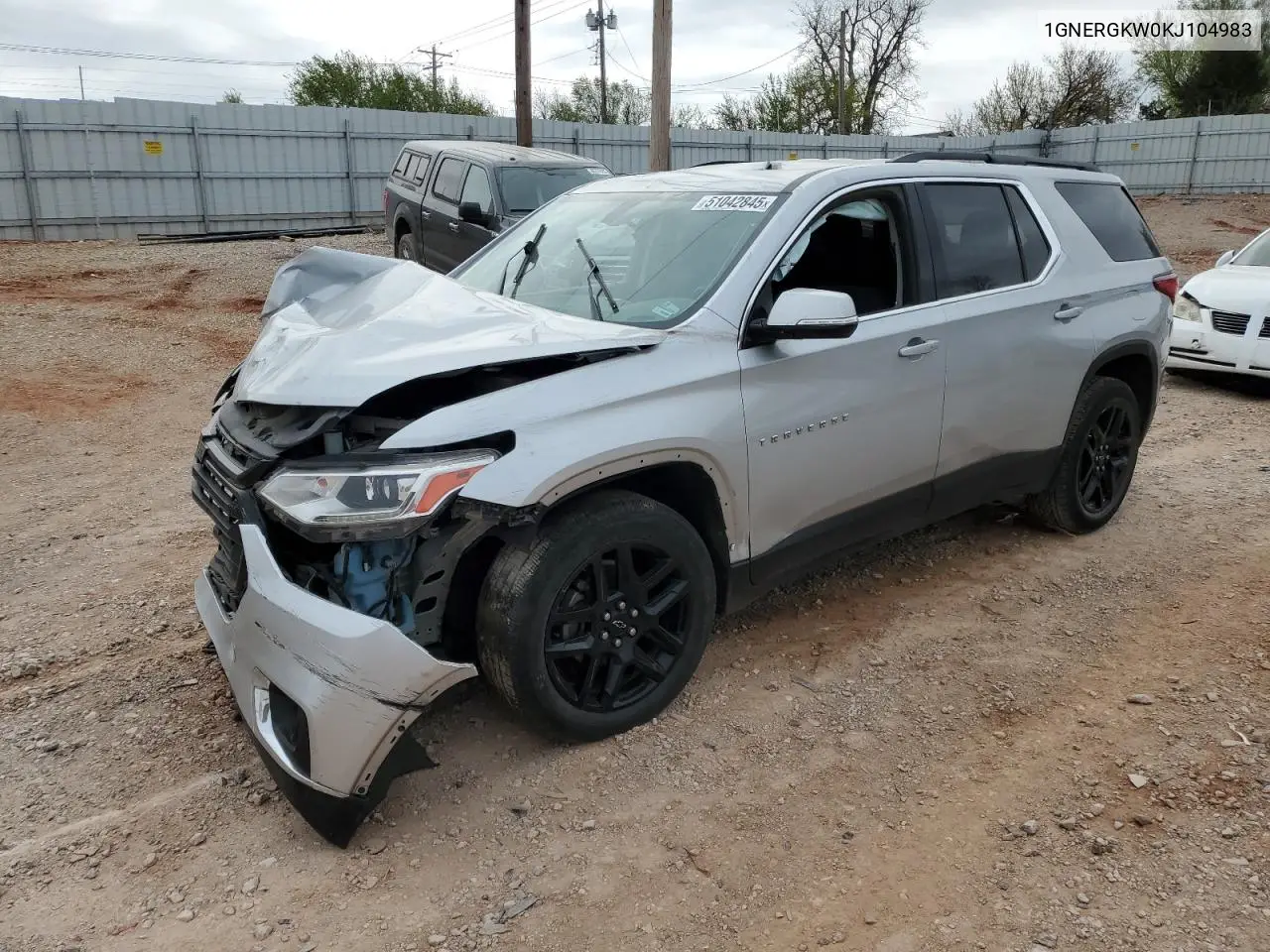 2019 Chevrolet Traverse Lt VIN: 1GNERGKW0KJ104983 Lot: 51042845