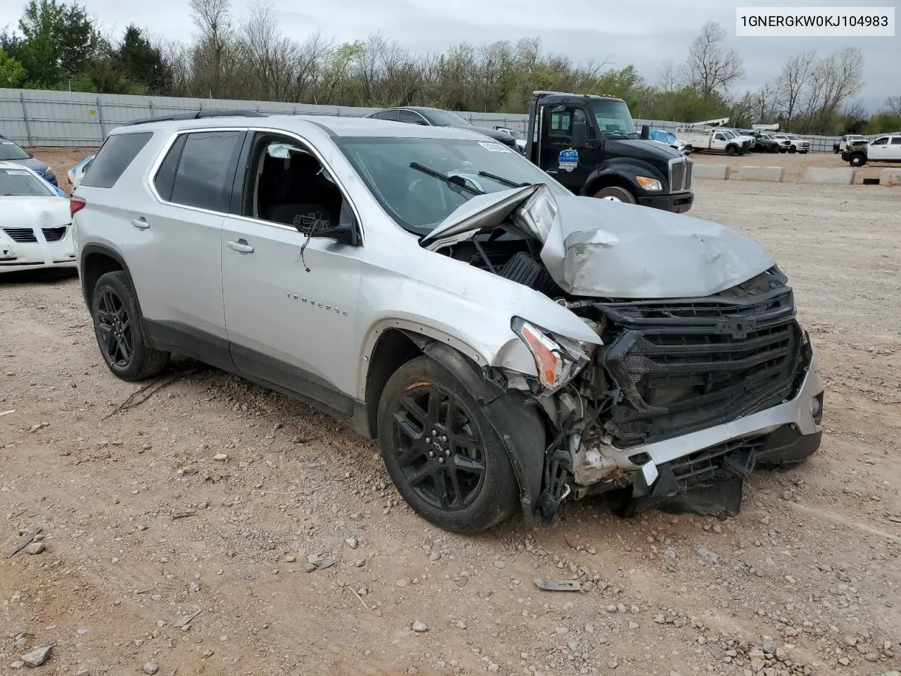 2019 Chevrolet Traverse Lt VIN: 1GNERGKW0KJ104983 Lot: 51042845
