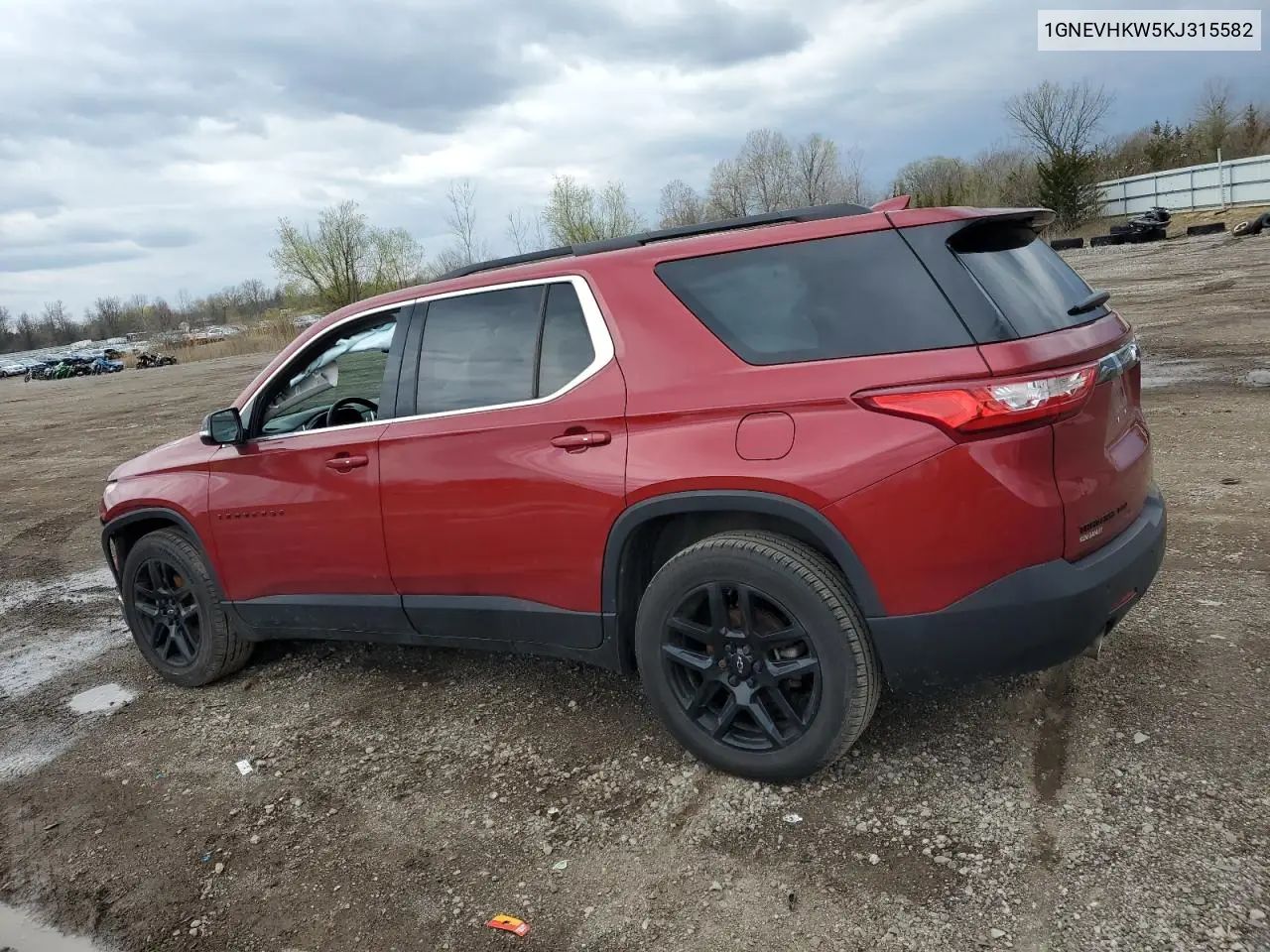 2019 Chevrolet Traverse Lt VIN: 1GNEVHKW5KJ315582 Lot: 51977375