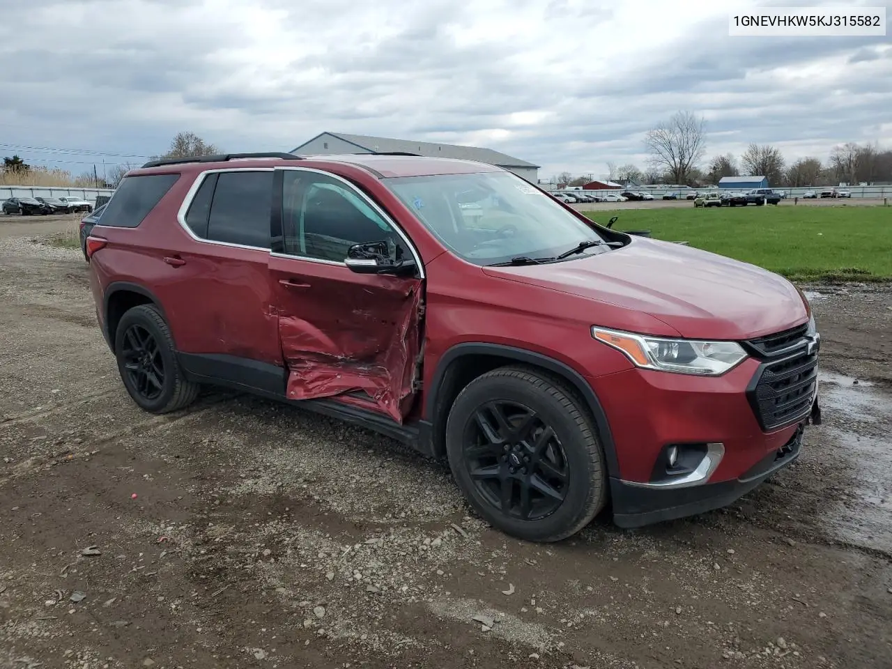 2019 Chevrolet Traverse Lt VIN: 1GNEVHKW5KJ315582 Lot: 51977375