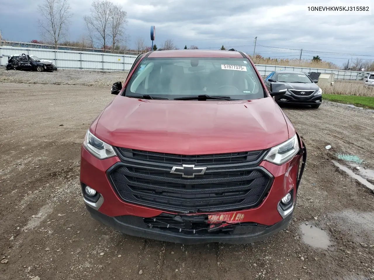 2019 Chevrolet Traverse Lt VIN: 1GNEVHKW5KJ315582 Lot: 51977375