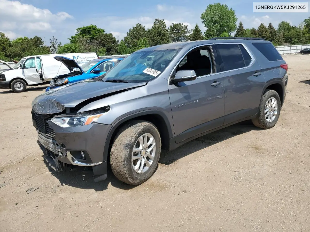 2019 Chevrolet Traverse Lt VIN: 1GNERGKW5KJ291265 Lot: 55849985