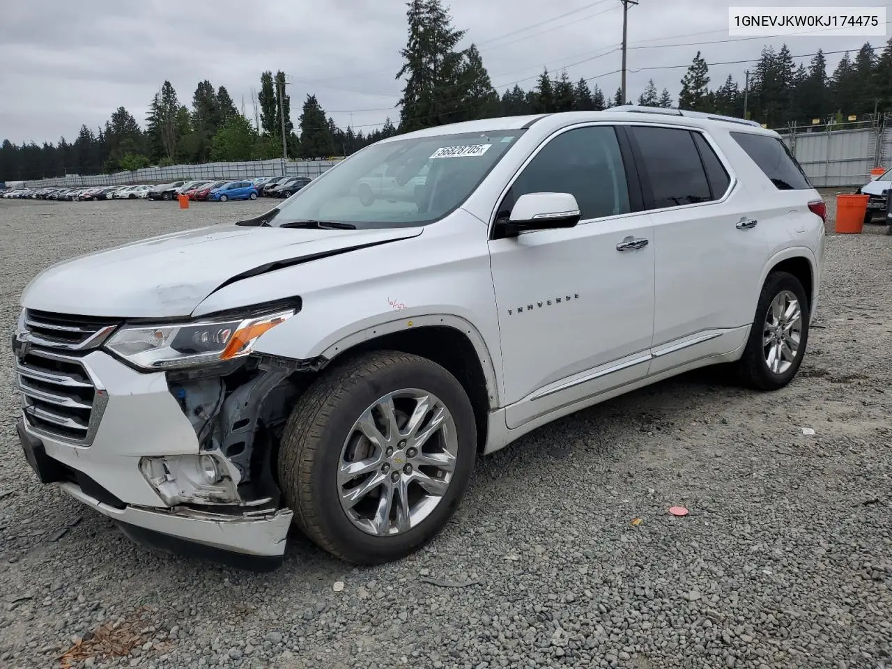 2019 Chevrolet Traverse High Country VIN: 1GNEVJKW0KJ174475 Lot: 56828705