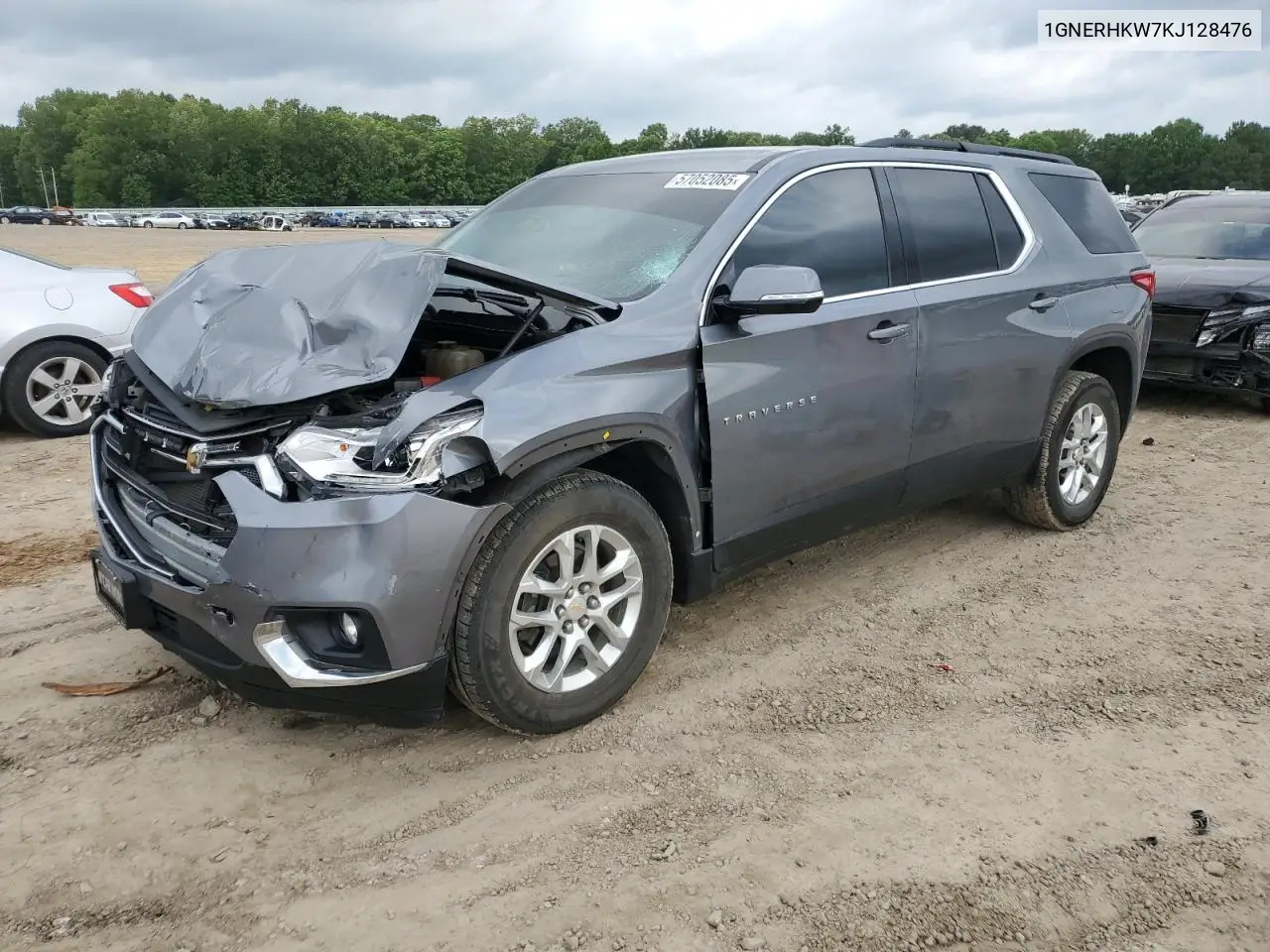 2019 Chevrolet Traverse Lt VIN: 1GNERHKW7KJ128476 Lot: 57052085
