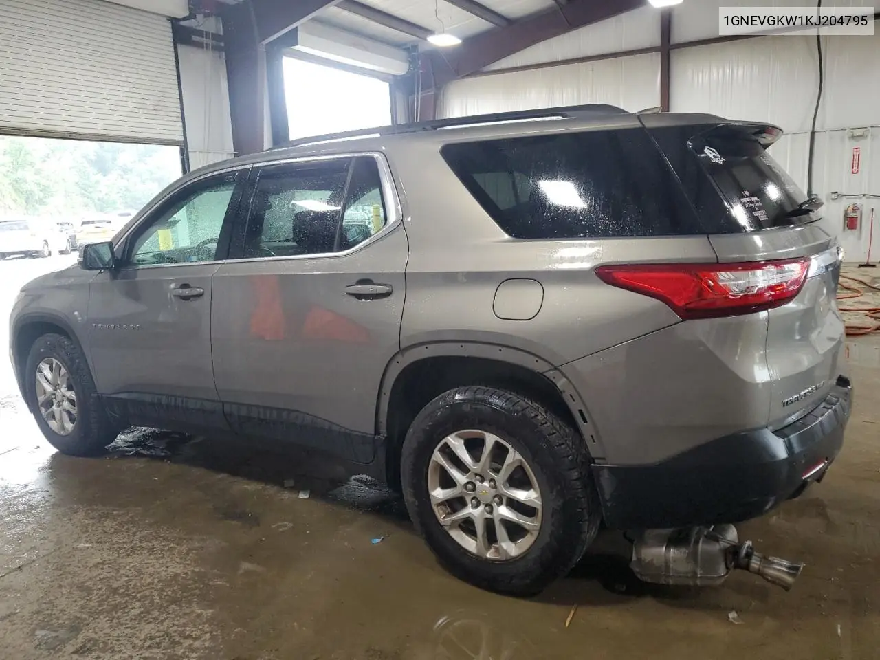 2019 Chevrolet Traverse Lt VIN: 1GNEVGKW1KJ204795 Lot: 62468785