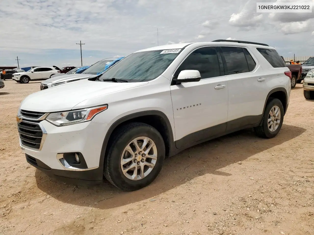 2019 Chevrolet Traverse Lt VIN: 1GNERGKW3KJ221022 Lot: 62886485