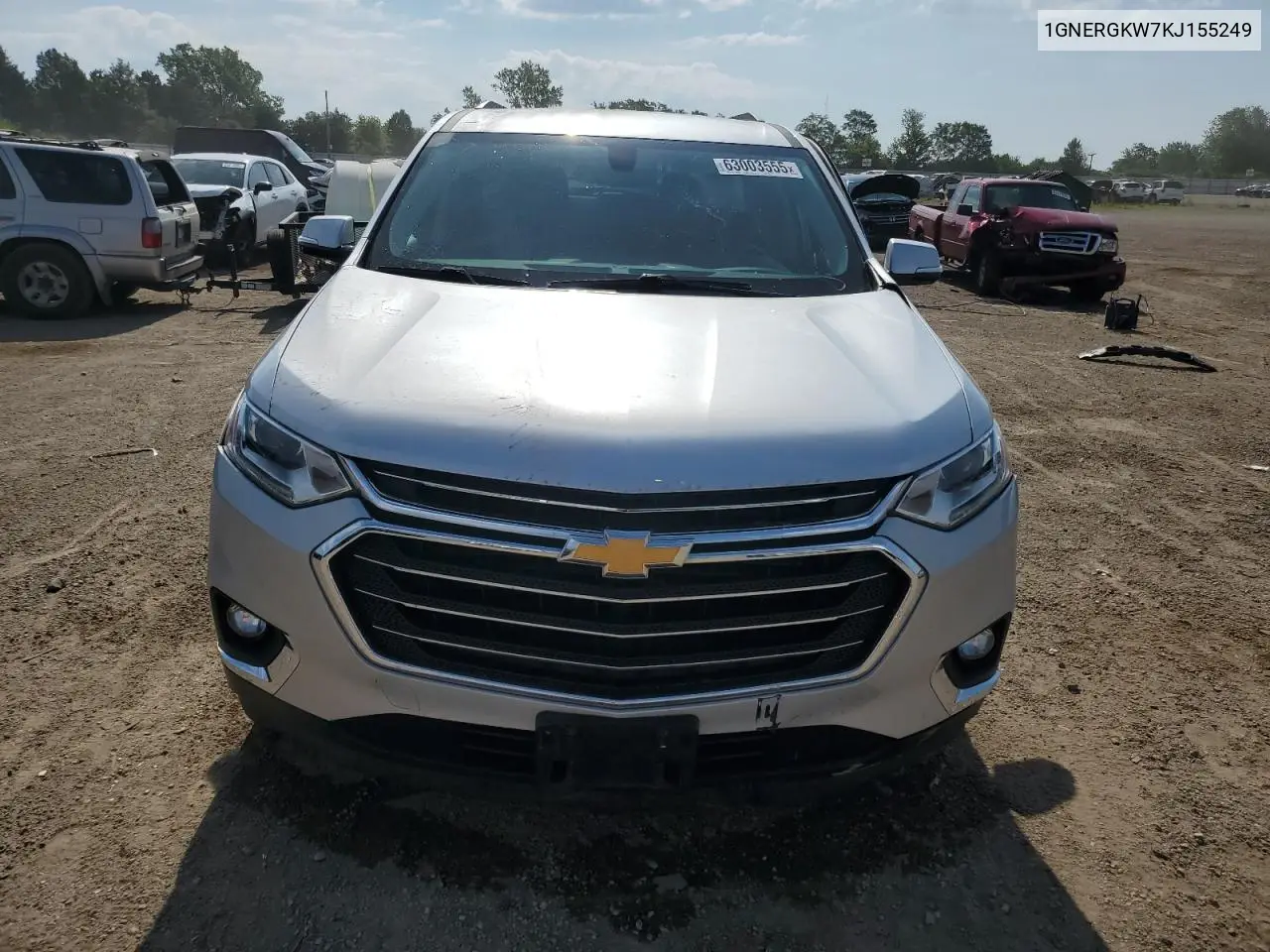 2019 Chevrolet Traverse Lt VIN: 1GNERGKW7KJ155249 Lot: 63003555