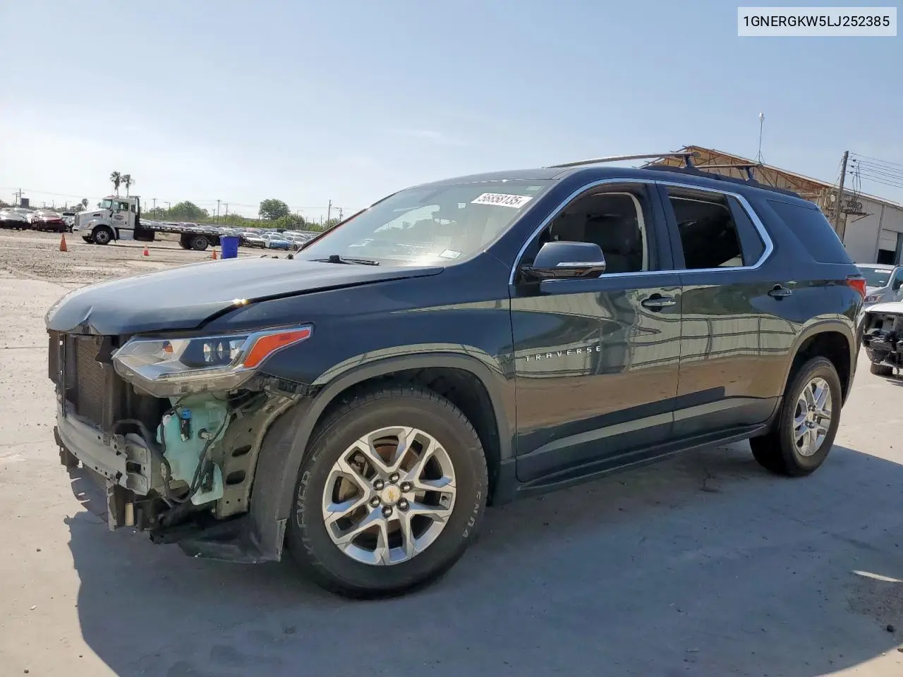 2020 Chevrolet Traverse Lt VIN: 1GNERGKW5LJ252385 Lot: 56858135