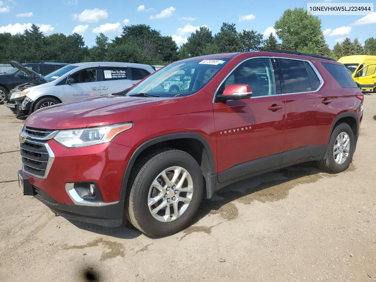 2020 Chevrolet Traverse Lt VIN: 1GNEVHKW5LJ224944 Lot: 62732895