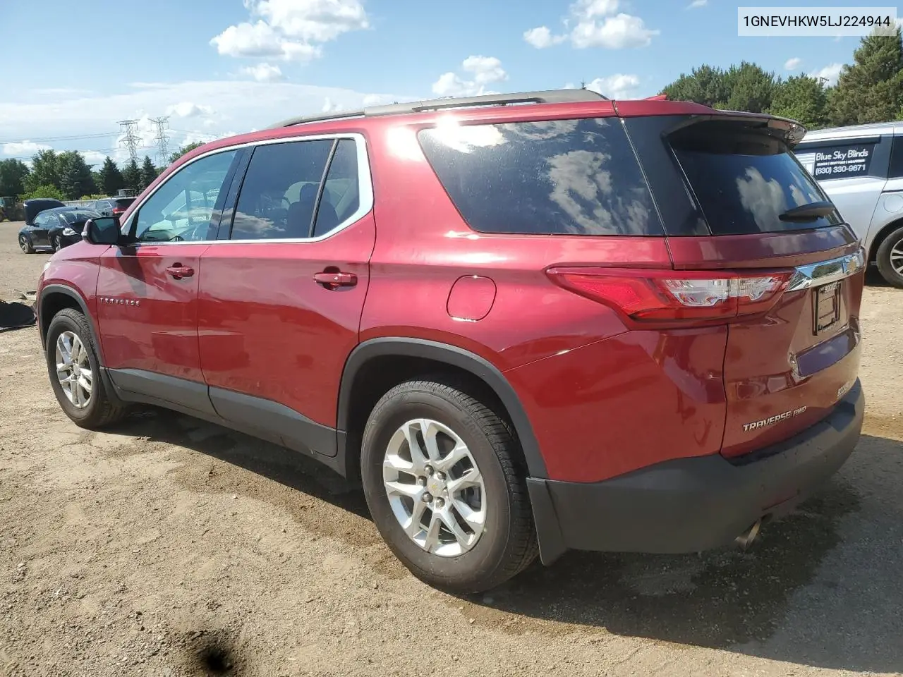 2020 Chevrolet Traverse Lt VIN: 1GNEVHKW5LJ224944 Lot: 62732895