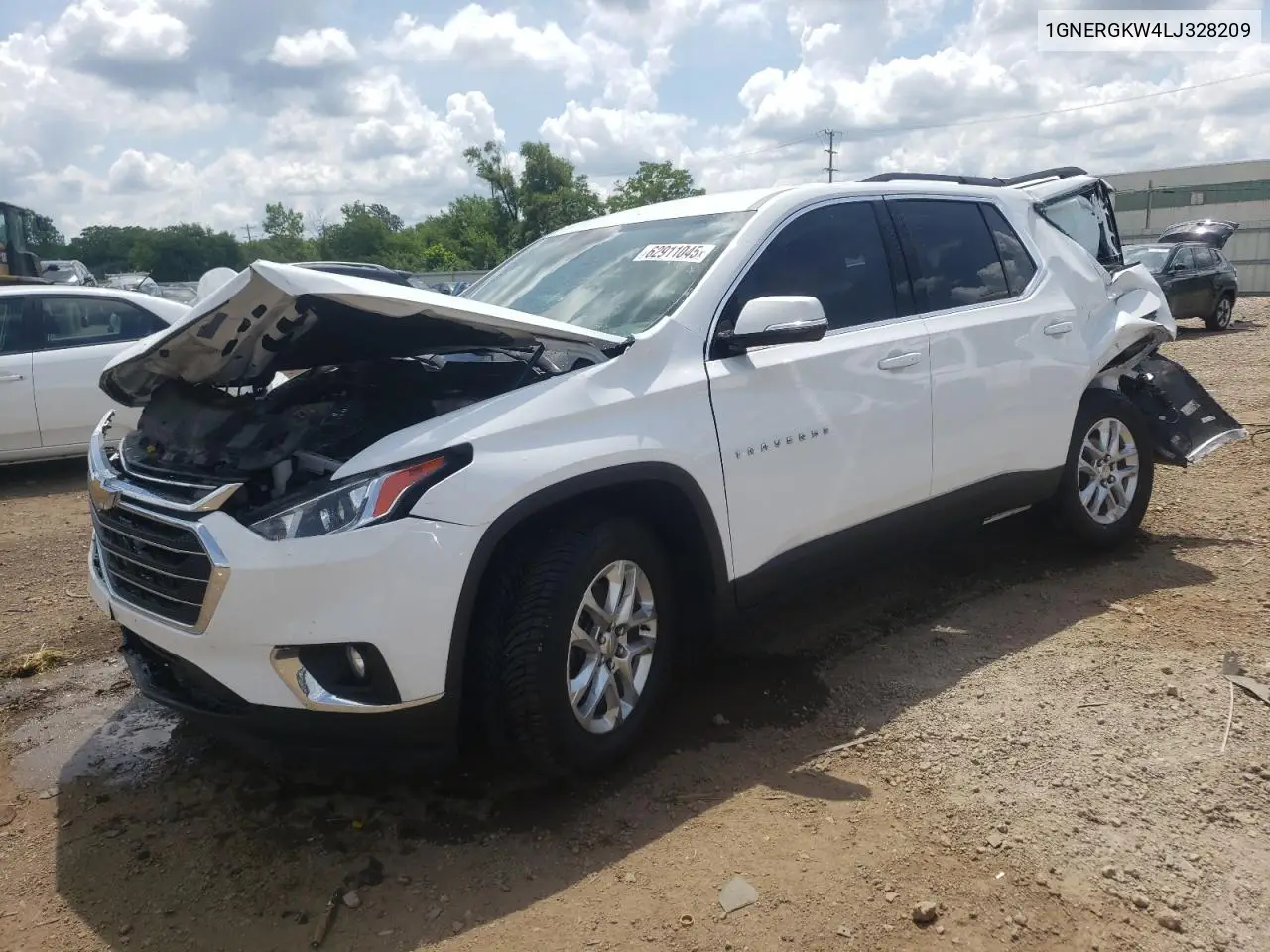1gnergkw4lj328209 1GNERGKW4LJ328209 2020 Chevrolet Traverse Lt