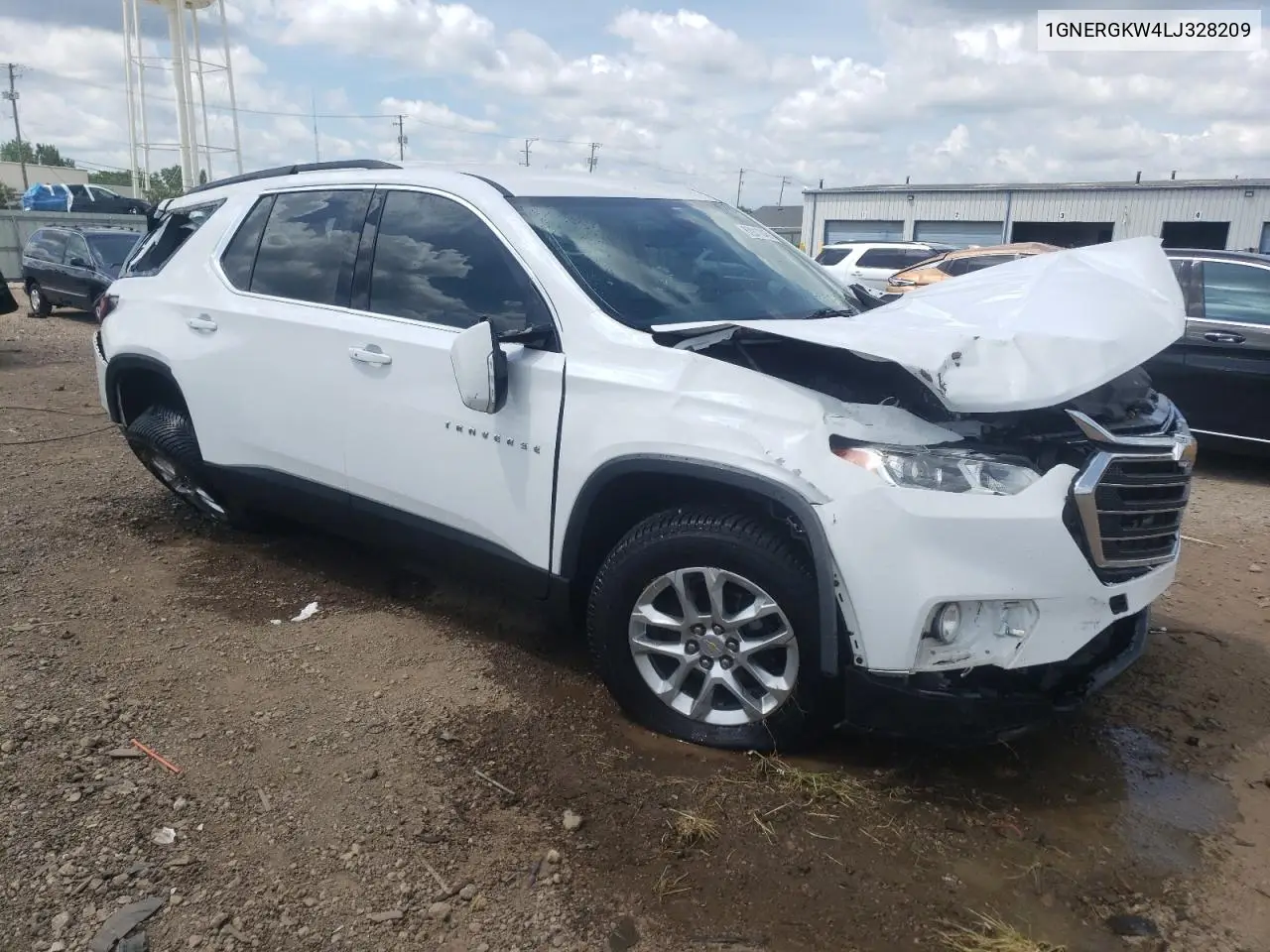 1gnergkw4lj328209 1GNERGKW4LJ328209 2020 Chevrolet Traverse Lt