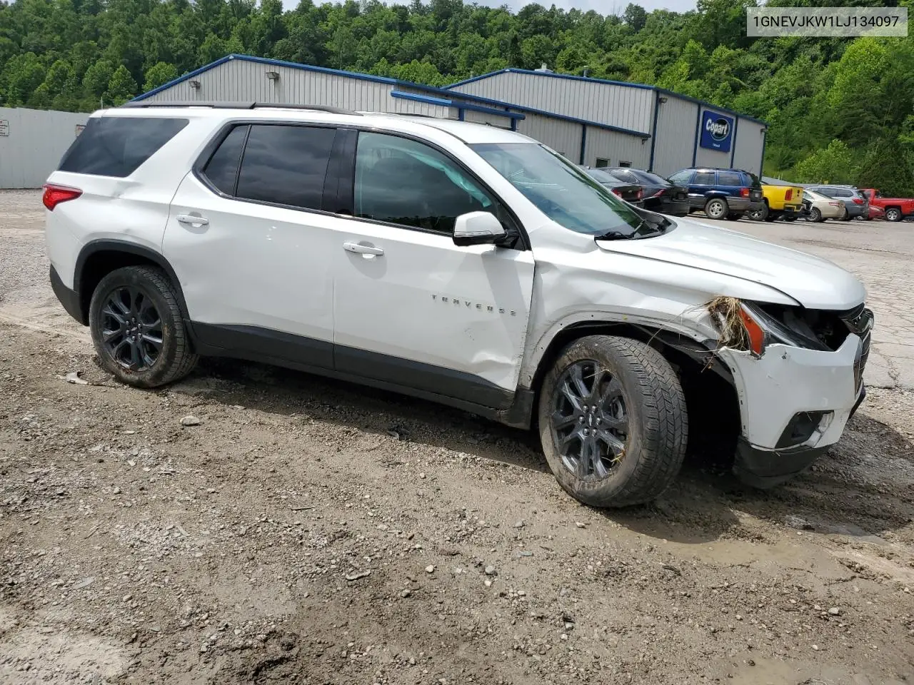 2020 Chevrolet Traverse Rs VIN: 1GNEVJKW1LJ134097 Lot: 62985435