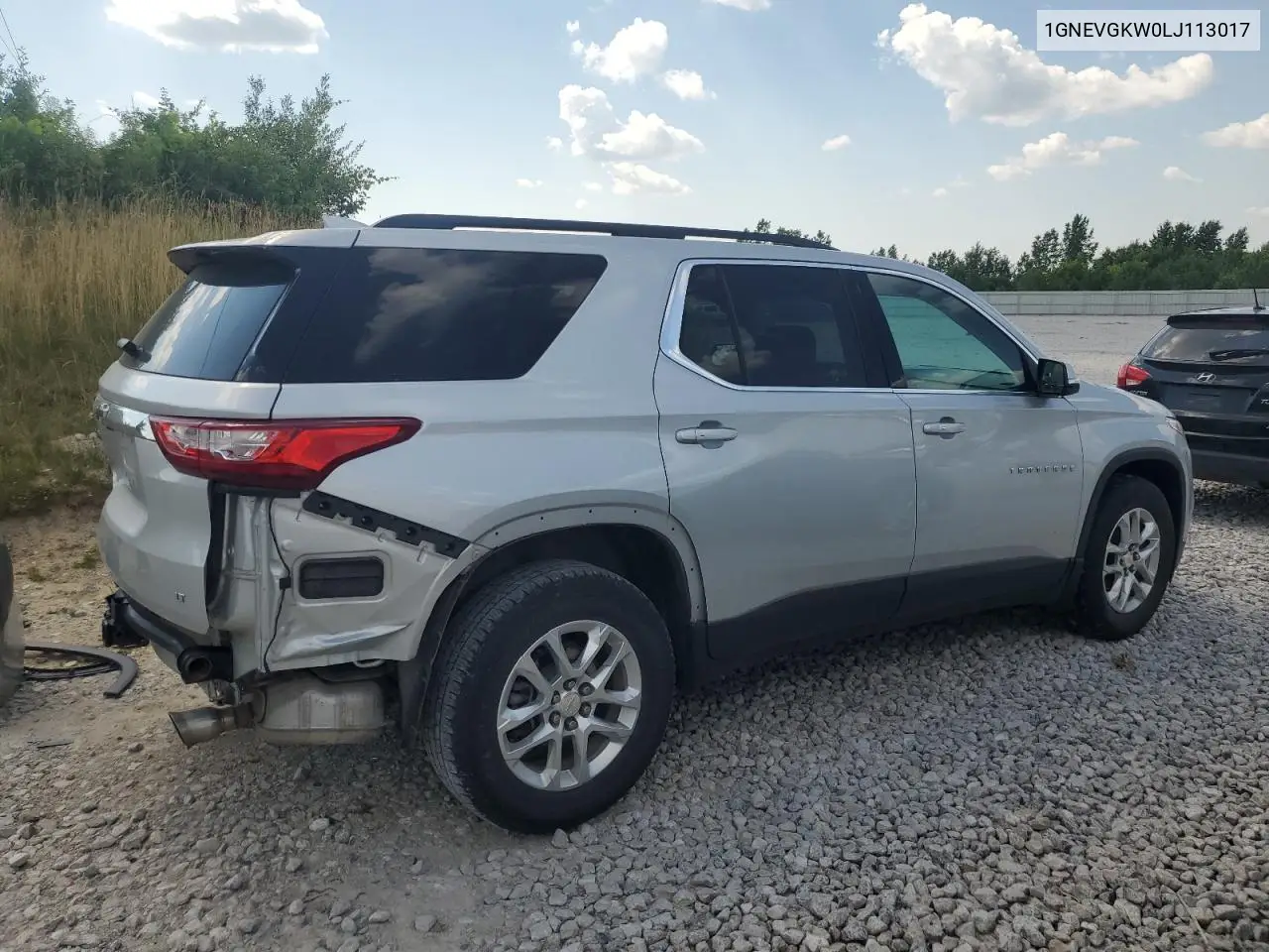 2020 Chevrolet Traverse Lt VIN: 1GNEVGKW0LJ113017 Lot: 62994925