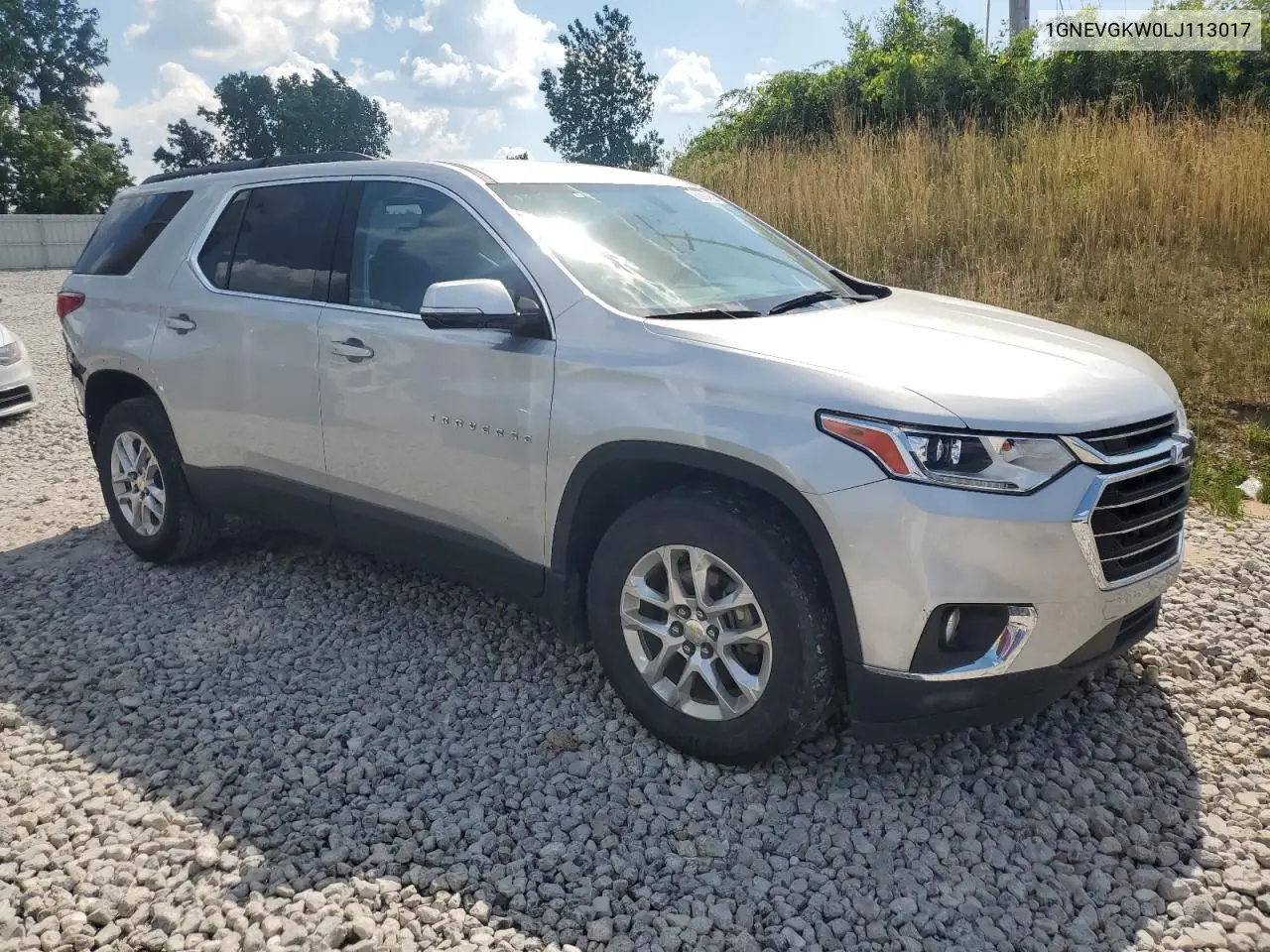 2020 Chevrolet Traverse Lt VIN: 1GNEVGKW0LJ113017 Lot: 62994925