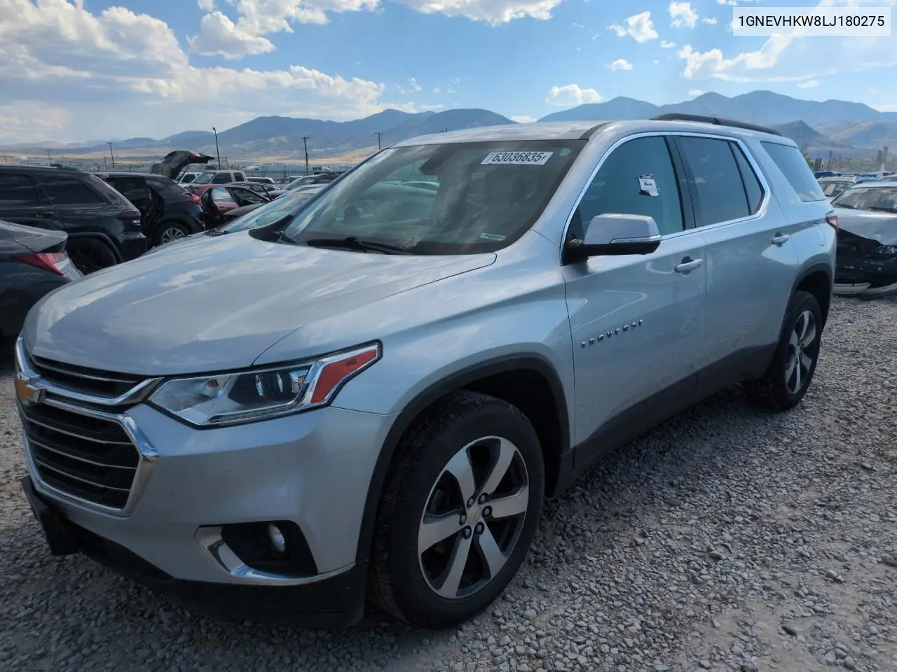 2020 Chevrolet Traverse Lt VIN: 1GNEVHKW8LJ180275 Lot: 63036835