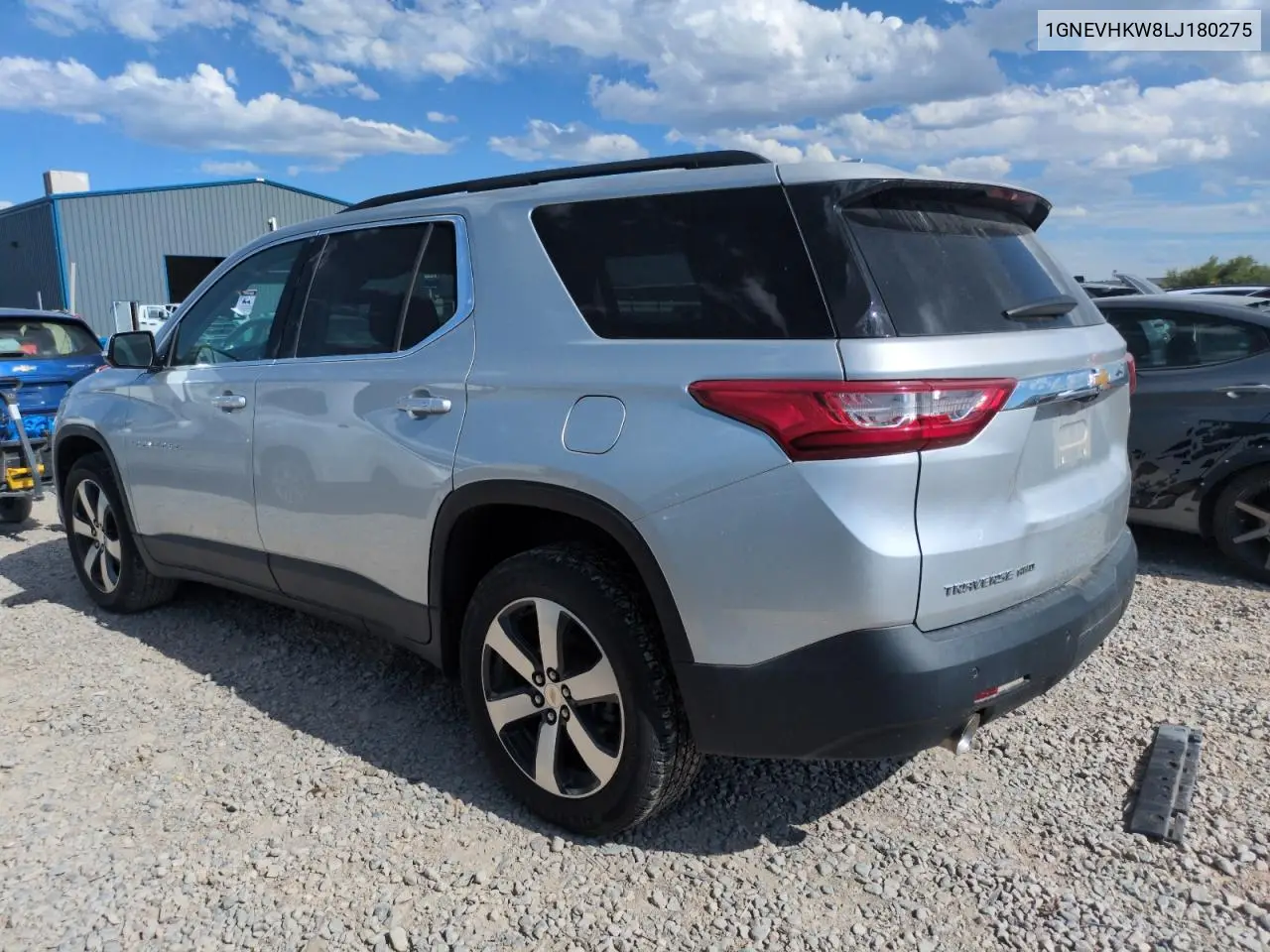 2020 Chevrolet Traverse Lt VIN: 1GNEVHKW8LJ180275 Lot: 63036835