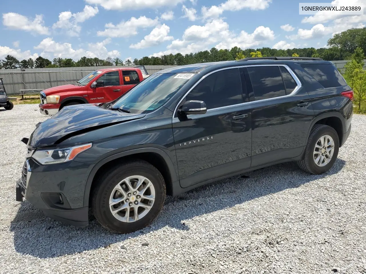 2020 Chevrolet Traverse Lt VIN: 1GNERGKWXLJ243889 Lot: 63418965