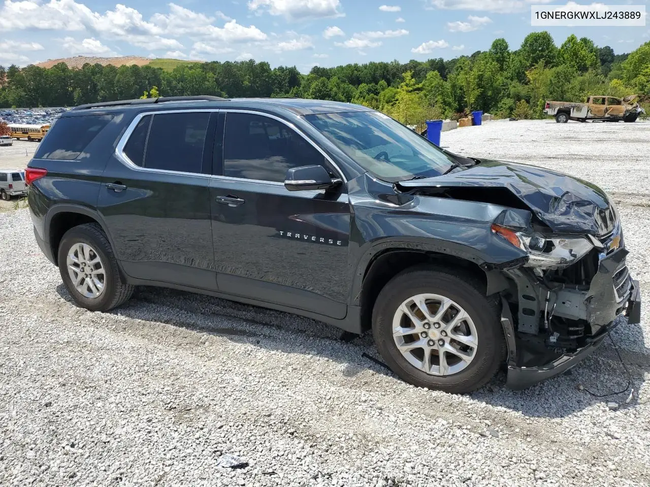 2020 Chevrolet Traverse Lt VIN: 1GNERGKWXLJ243889 Lot: 63418965