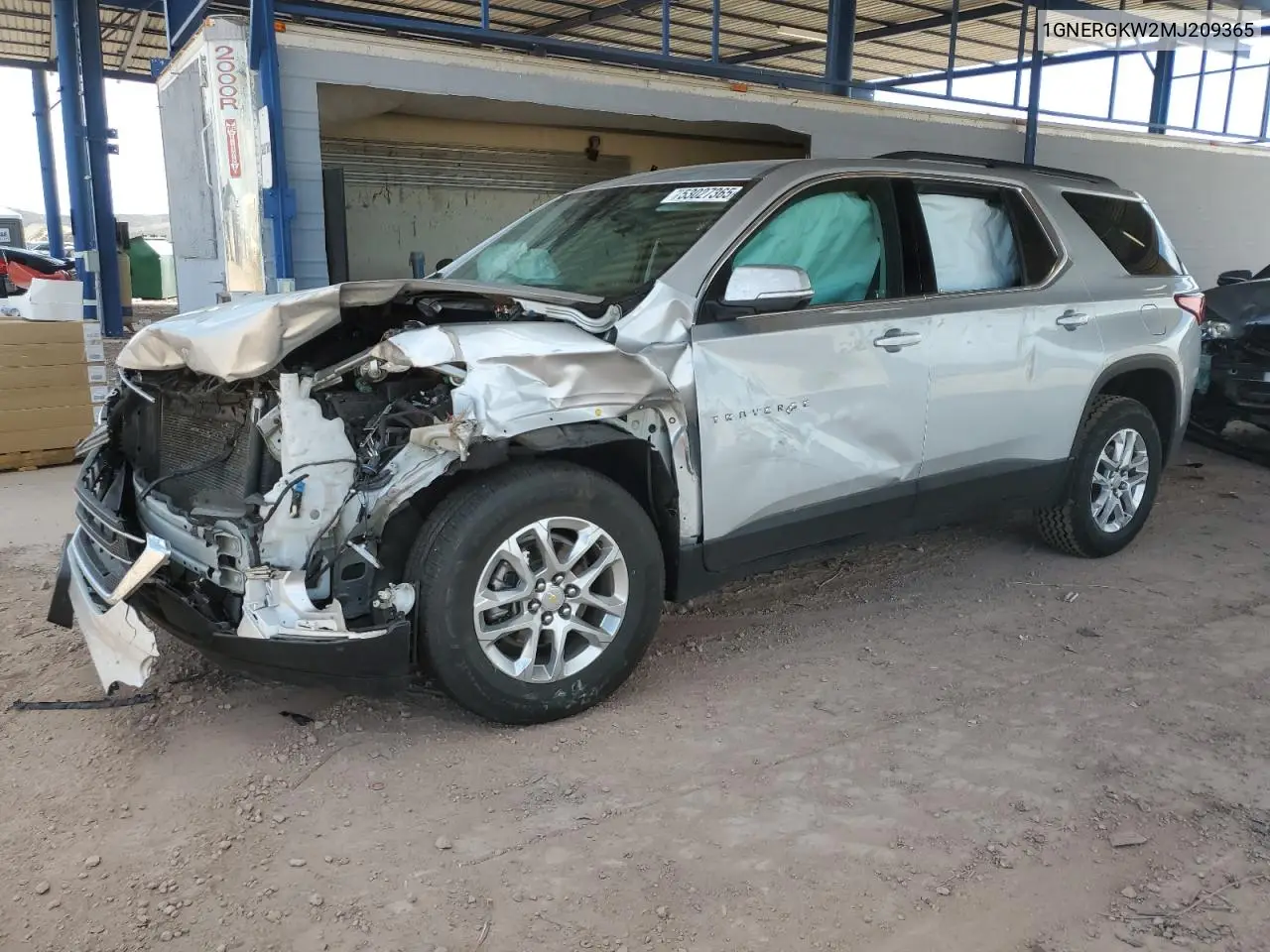 2021 Chevrolet Traverse Lt VIN: 1GNERGKW2MJ209365 Lot: 53027365