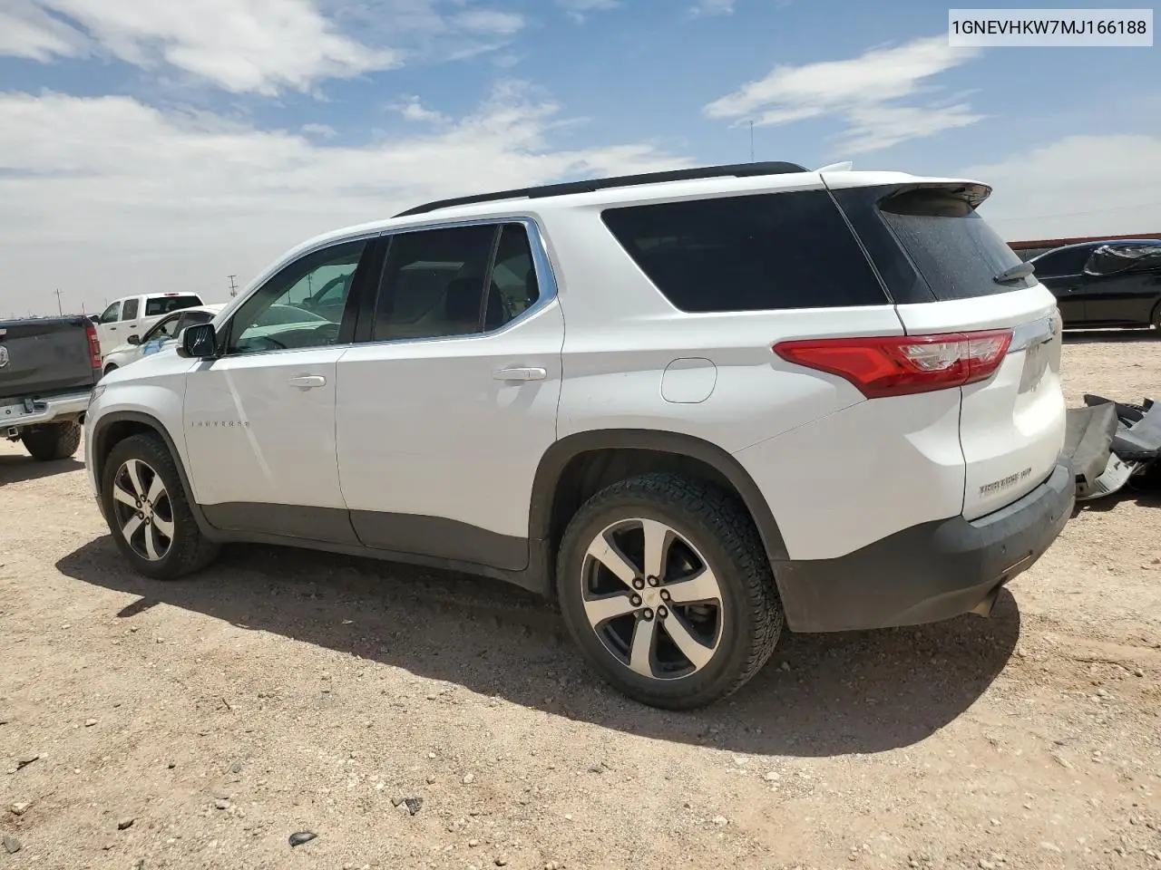 2021 Chevrolet Traverse Lt VIN: 1GNEVHKW7MJ166188 Lot: 56428665