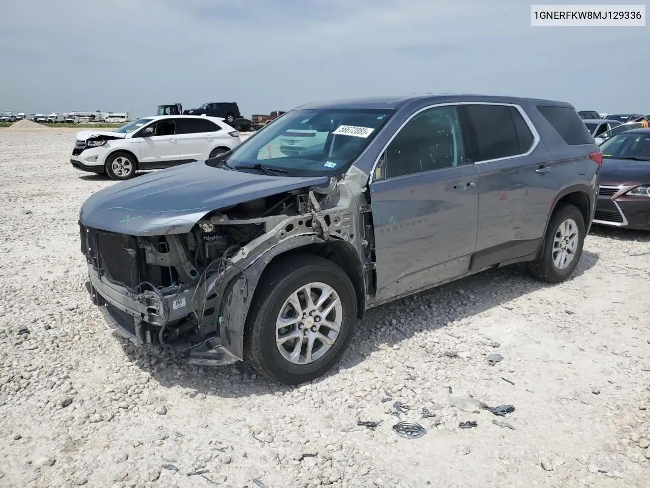 2021 Chevrolet Traverse Ls VIN: 1GNERFKW8MJ129336 Lot: 56672085