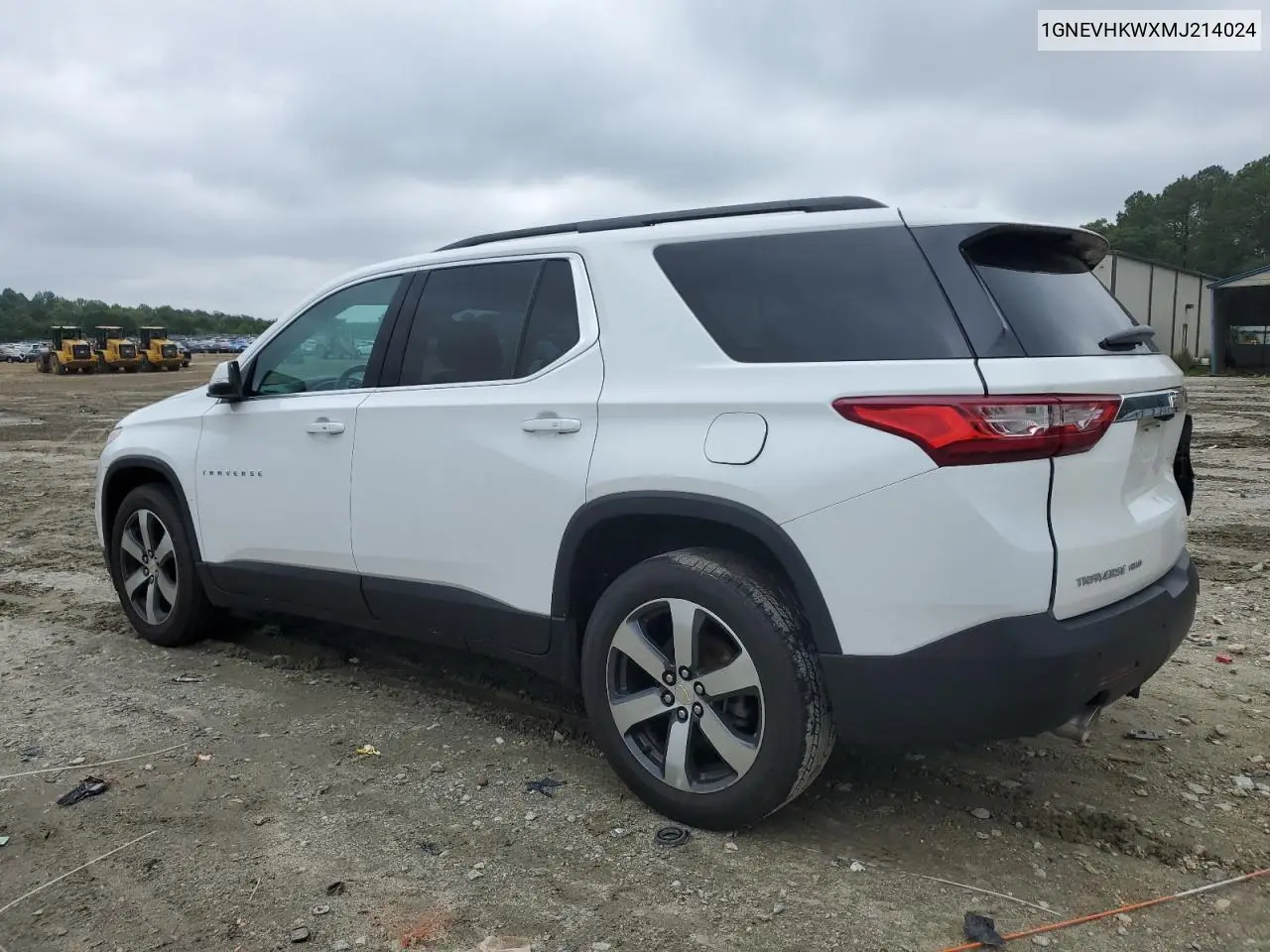2021 Chevrolet Traverse Lt VIN: 1GNEVHKWXMJ214024 Lot: 56917015