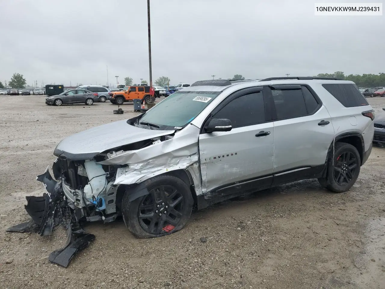 2021 Chevrolet Traverse Premier VIN: 1GNEVKKW9MJ239431 Lot: 58696395
