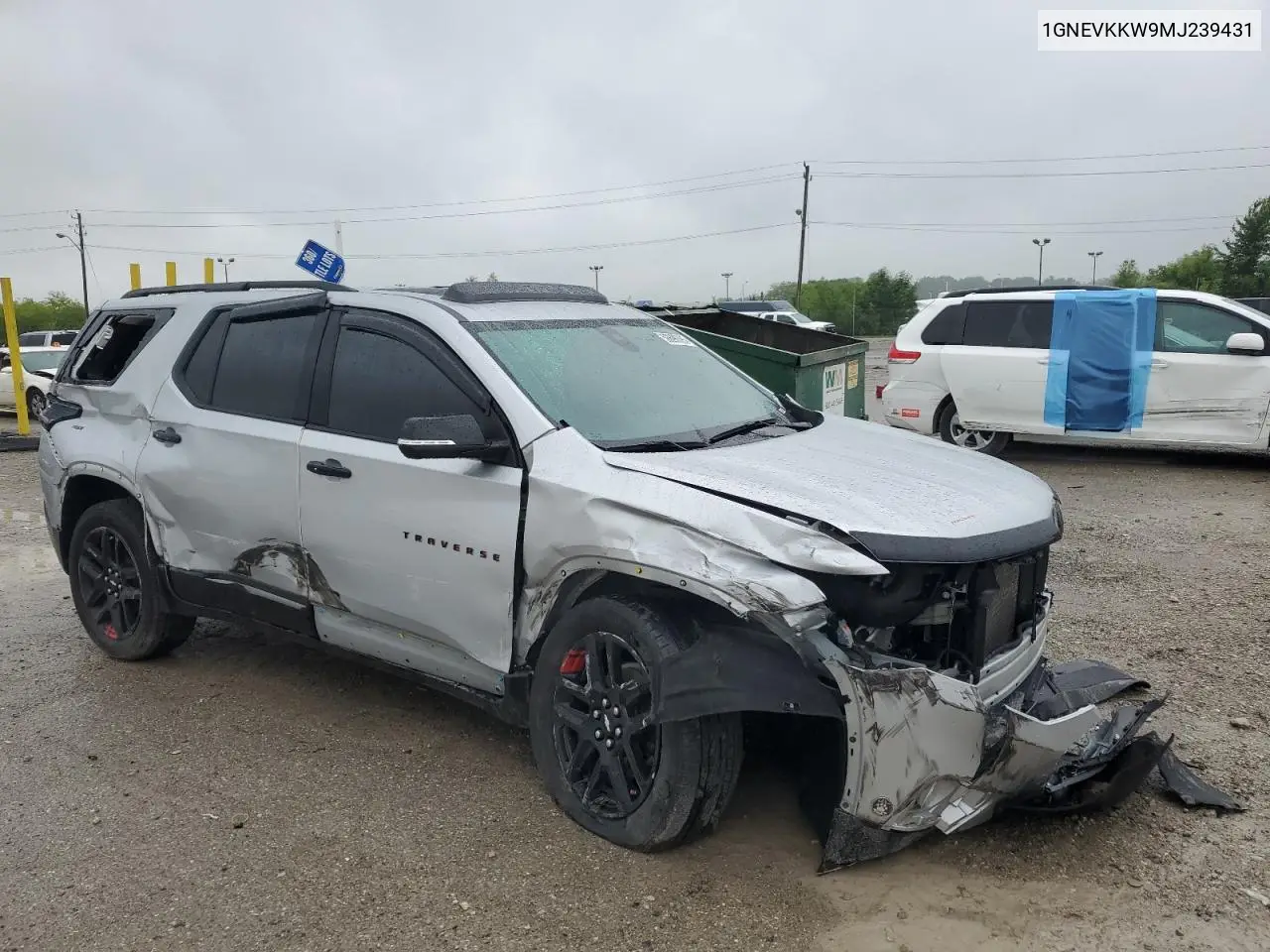 2021 Chevrolet Traverse Premier VIN: 1GNEVKKW9MJ239431 Lot: 58696395
