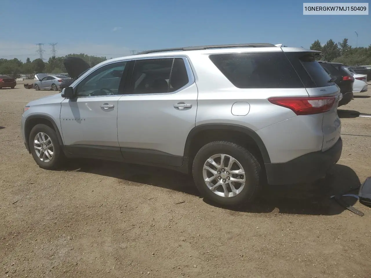 2021 Chevrolet Traverse Lt VIN: 1GNERGKW7MJ150409 Lot: 61869325
