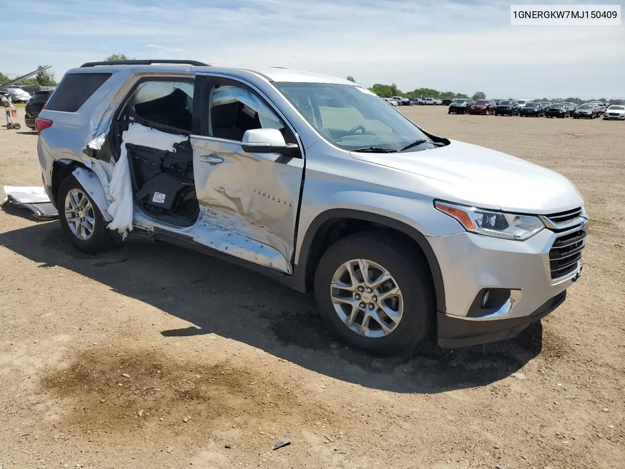 2021 Chevrolet Traverse Lt VIN: 1GNERGKW7MJ150409 Lot: 61869325