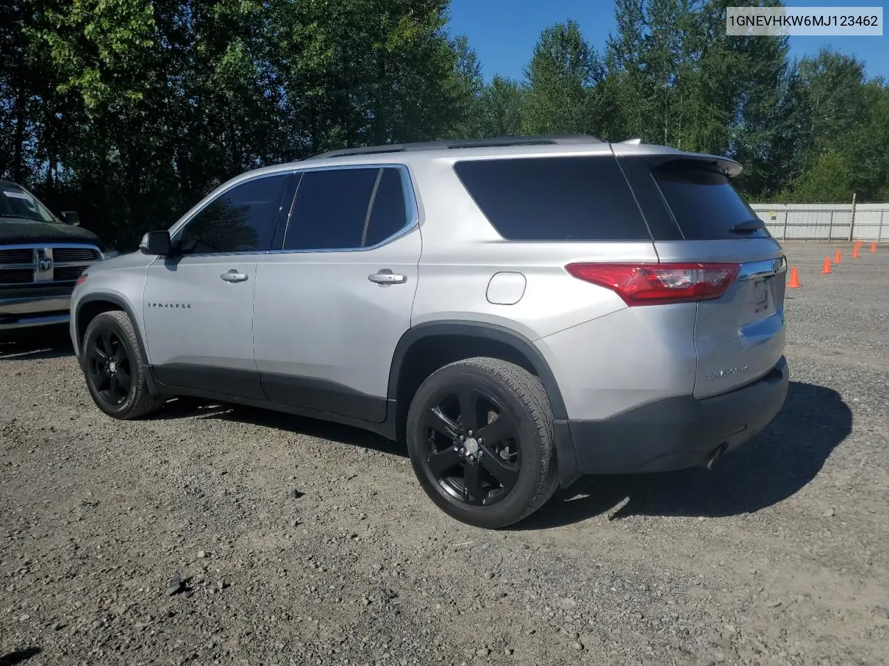 2021 Chevrolet Traverse Lt VIN: 1GNEVHKW6MJ123462 Lot: 61949335
