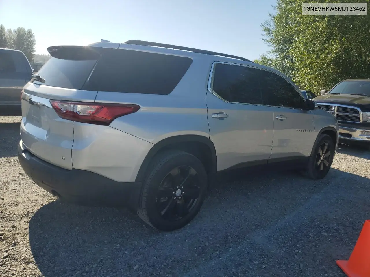 2021 Chevrolet Traverse Lt VIN: 1GNEVHKW6MJ123462 Lot: 61949335