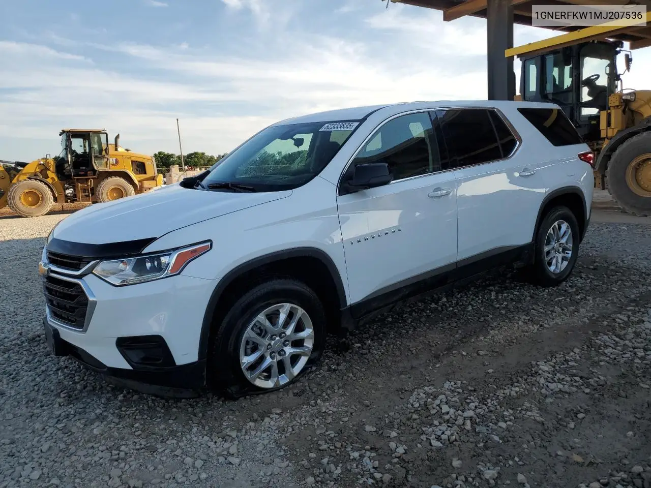 2021 Chevrolet Traverse Ls VIN: 1GNERFKW1MJ207536 Lot: 62333835